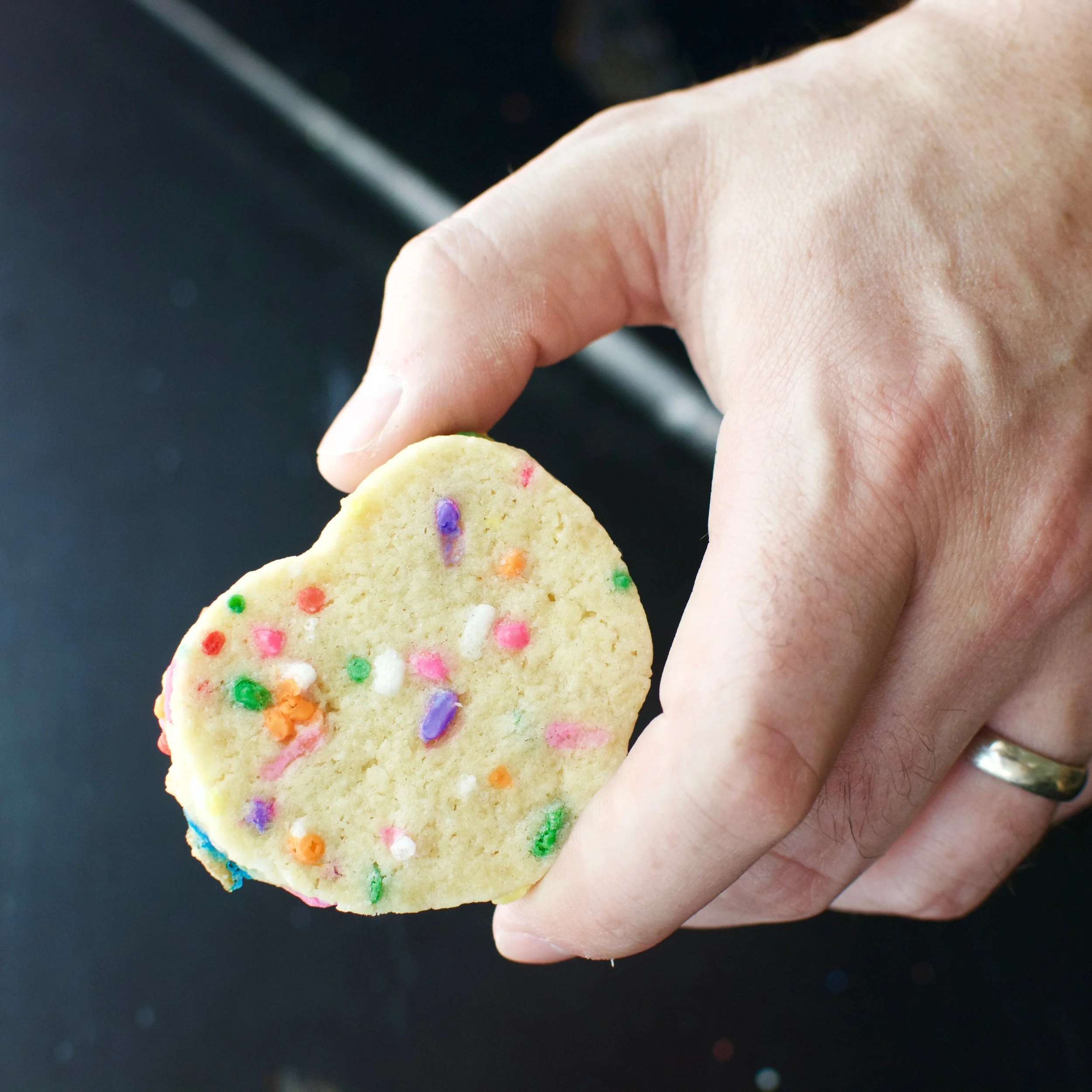 A heart shaped cookie!