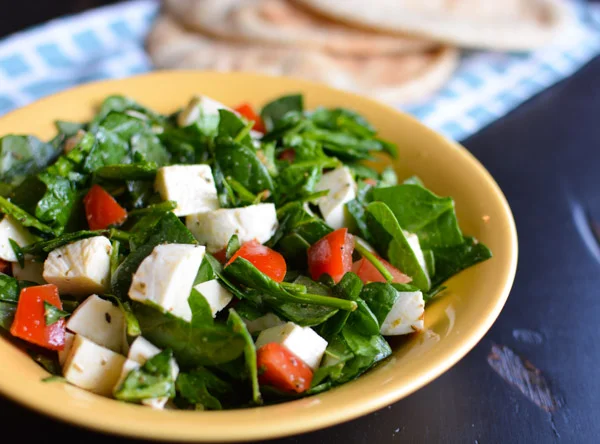 Tomato and Mozzarella Salad Pitas with Lemon Hummus