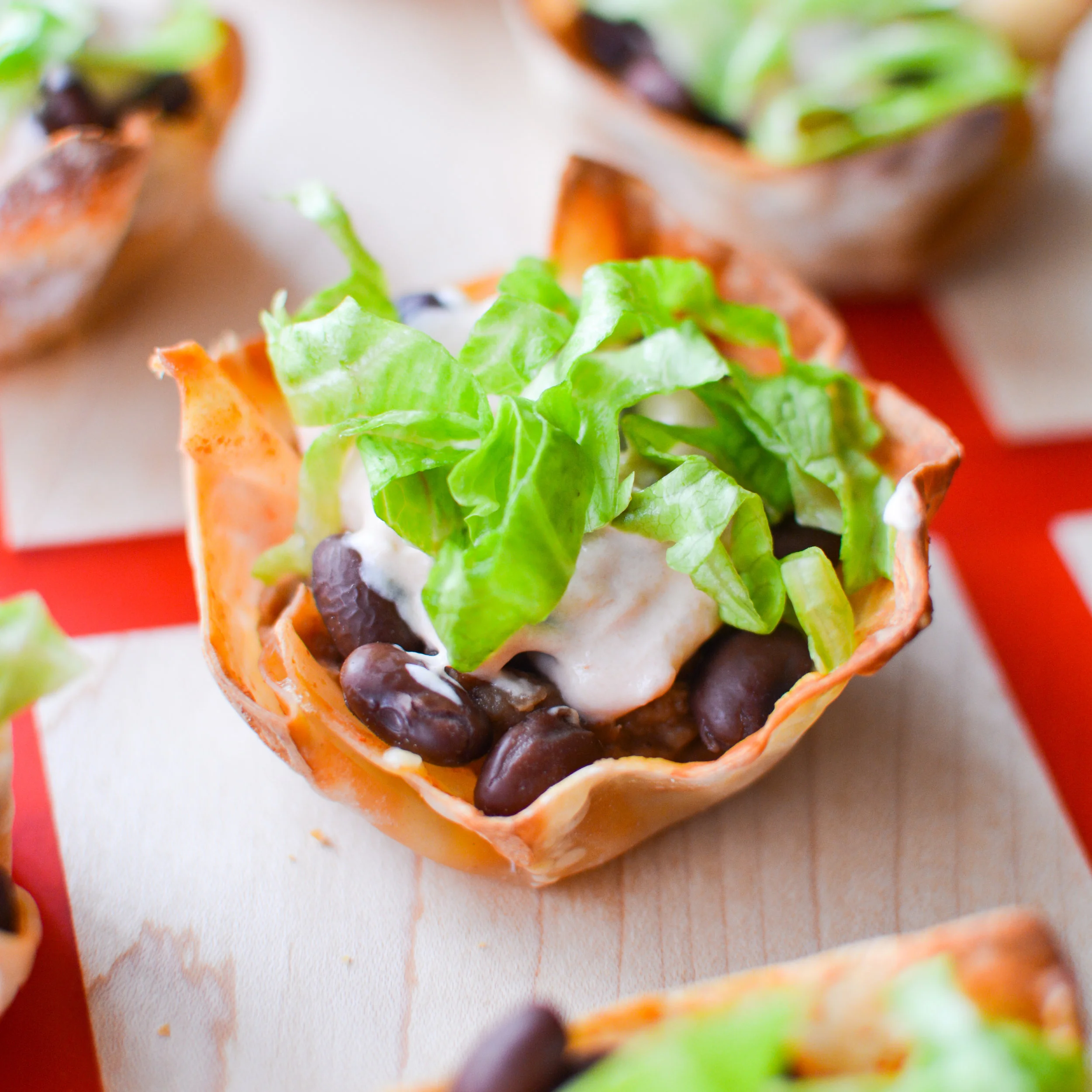 Black Bean Taco Dip In Crispy Cheddar Hot Sauce Cups Kristin s