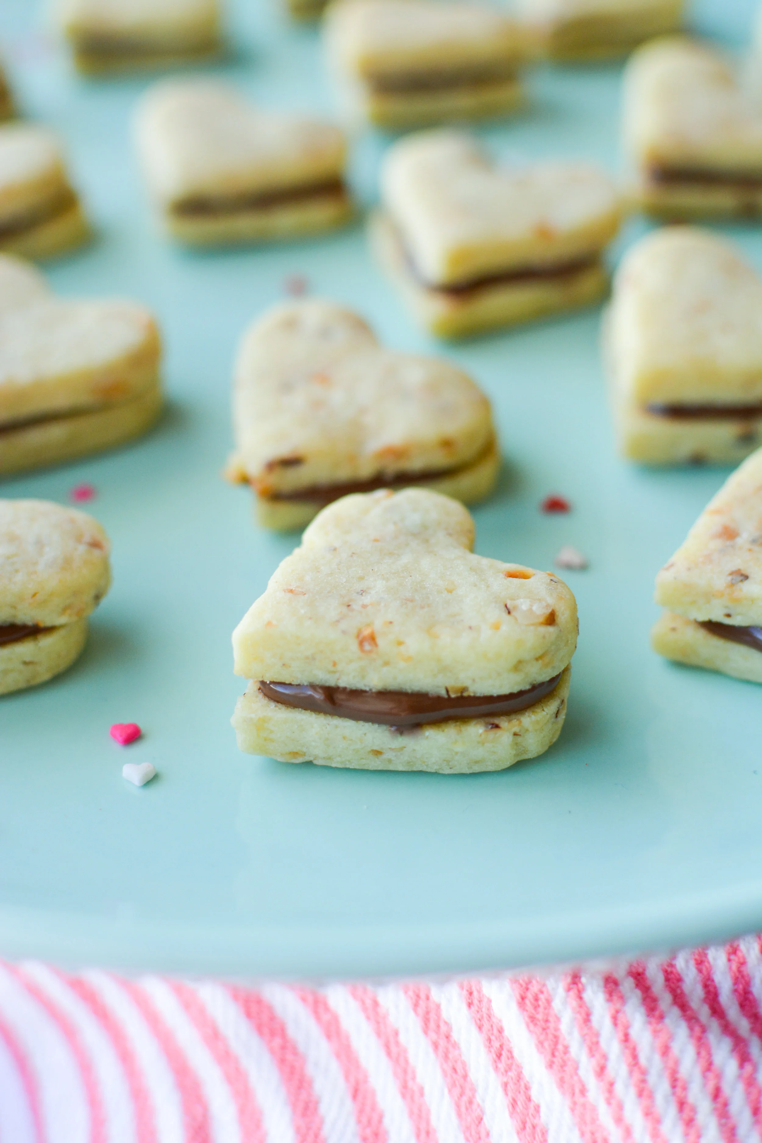Nutella Filled Hazelnut Cookie Sandwiches - Kristin's Kitchen