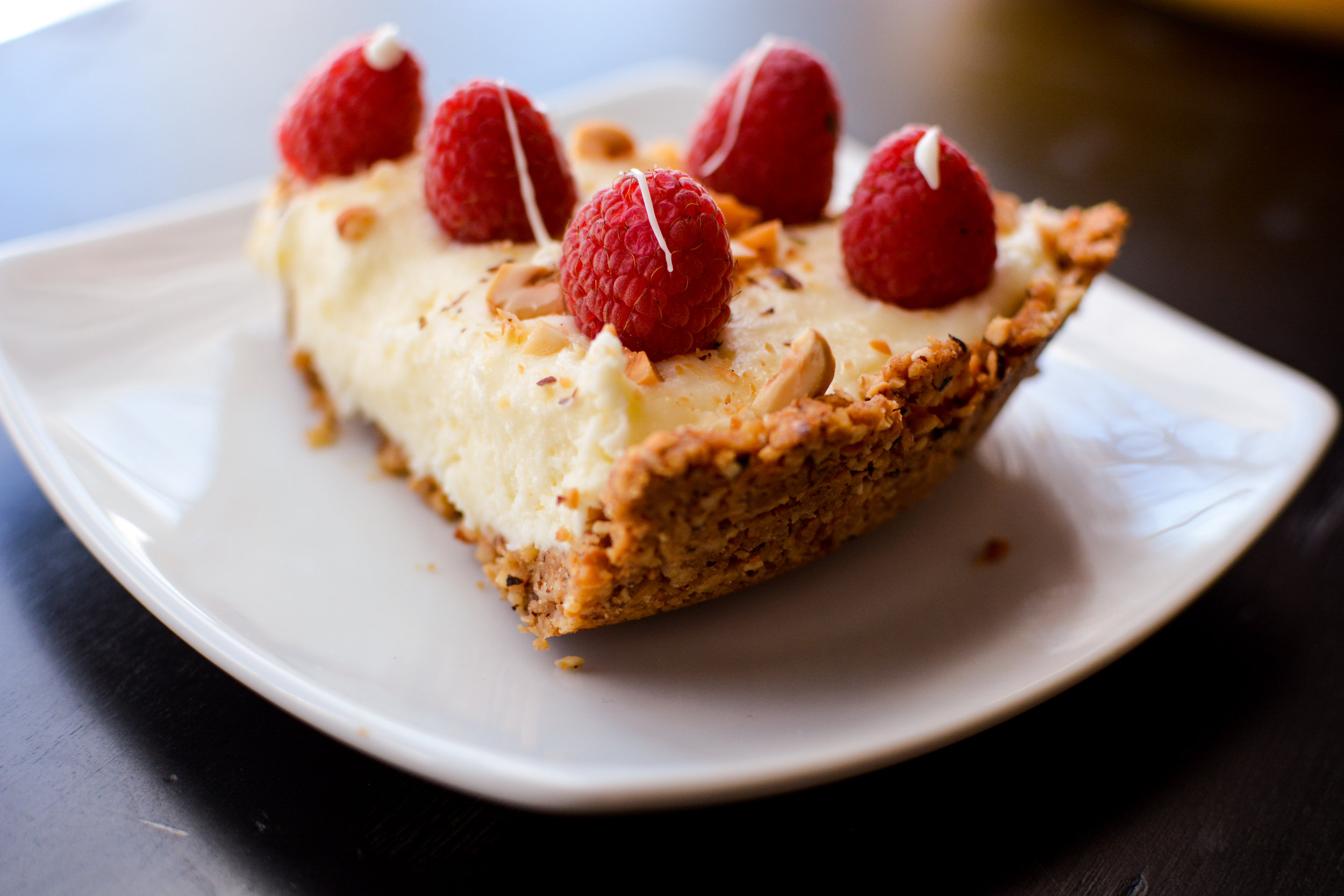 White Chocolate Cream Pie with Hazelnut Crust