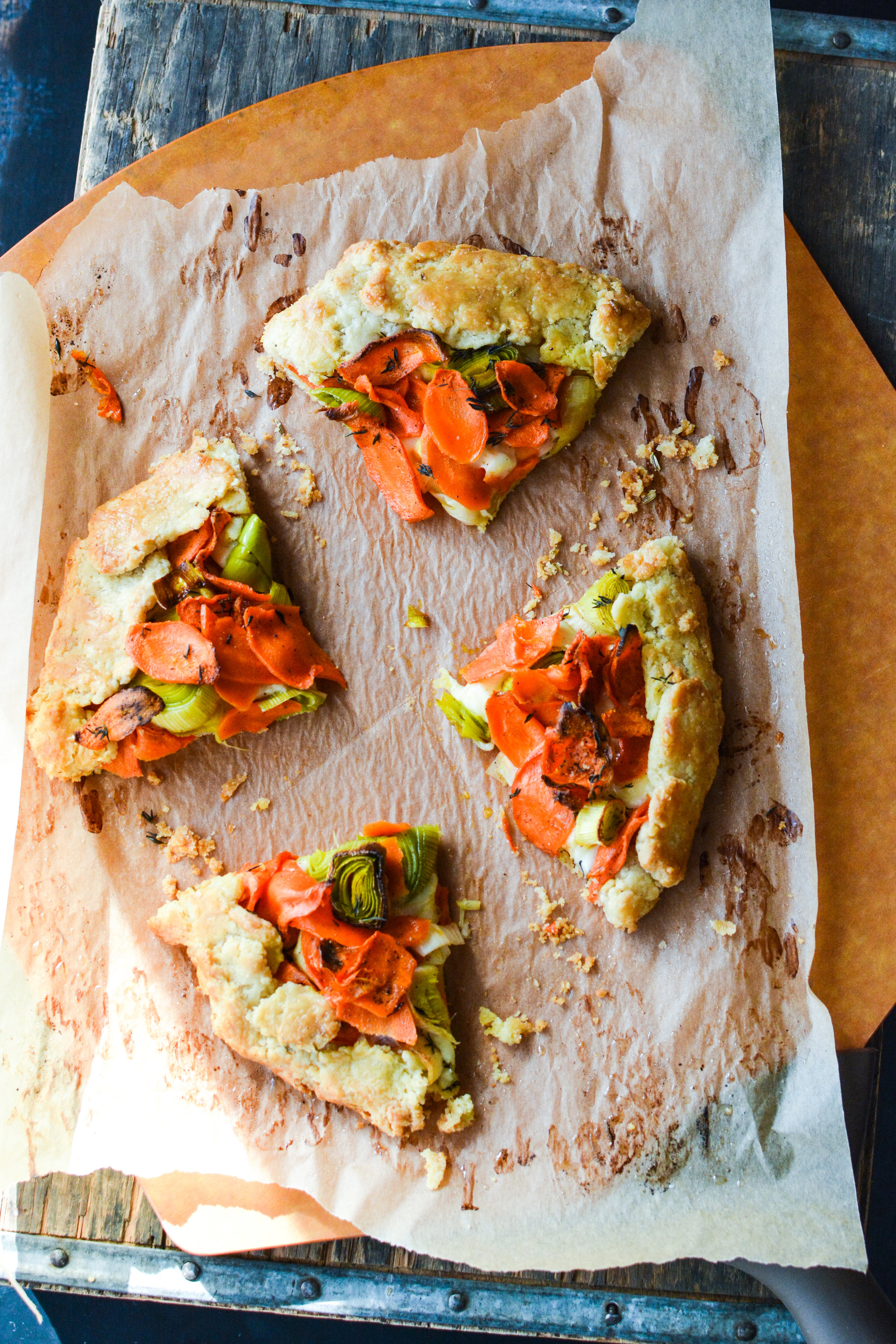 Carrot Galette with Fontal Cheese and Fennel Crust