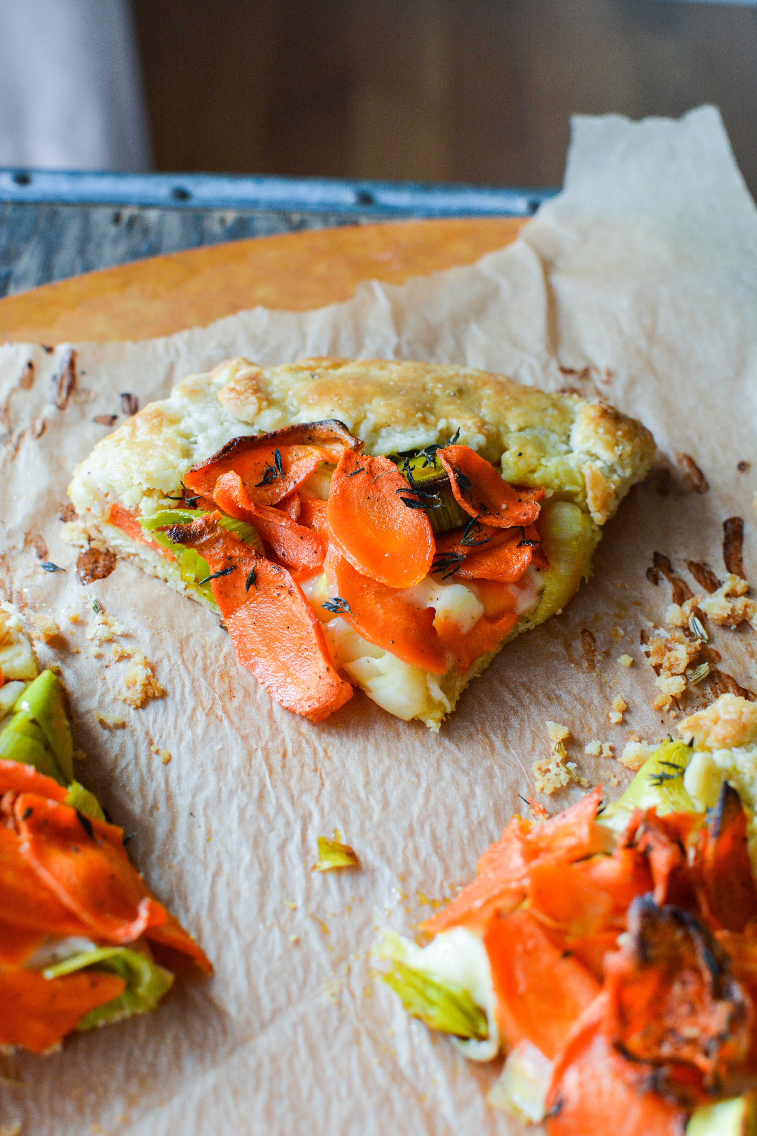 Carrot Galette with Fontal Cheese and Fennel Crust