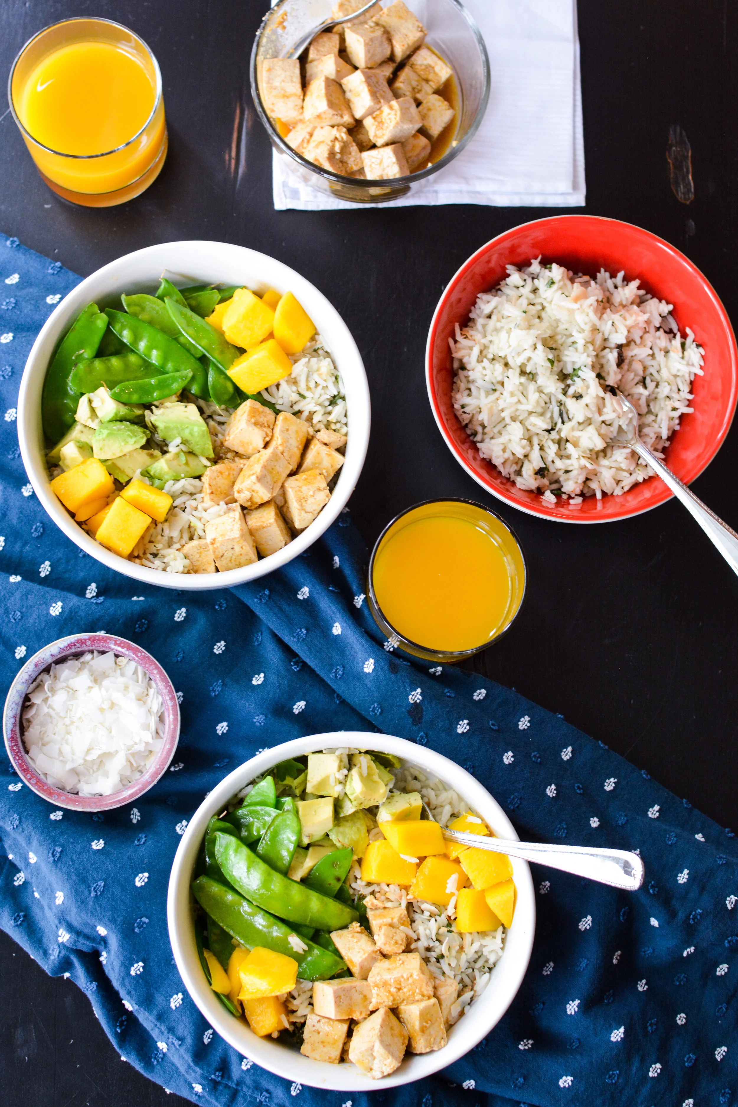 Mango Glazed Tofu with Coconut Rice