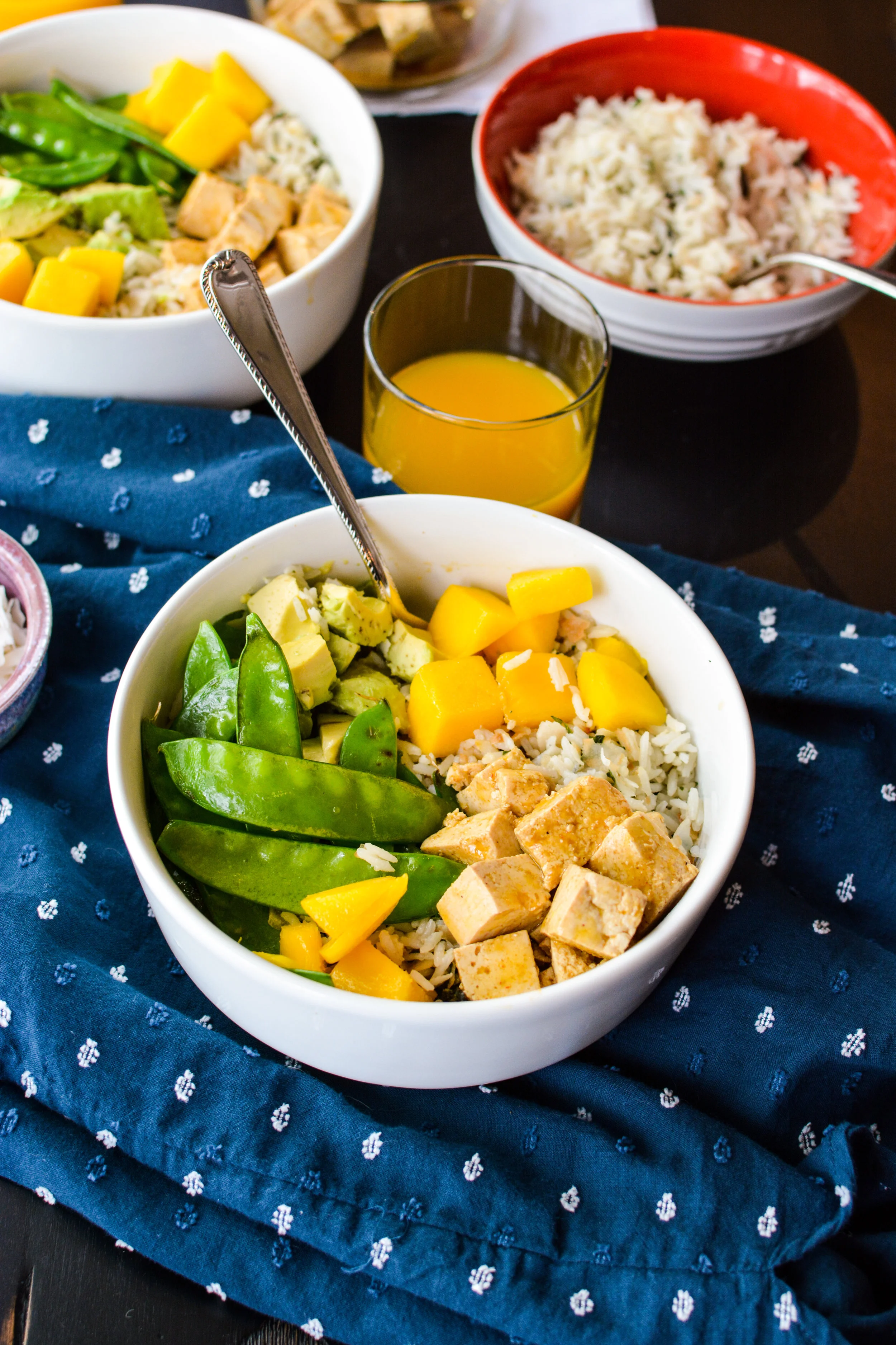 Mango Glazed Tofu with Coconut Rice