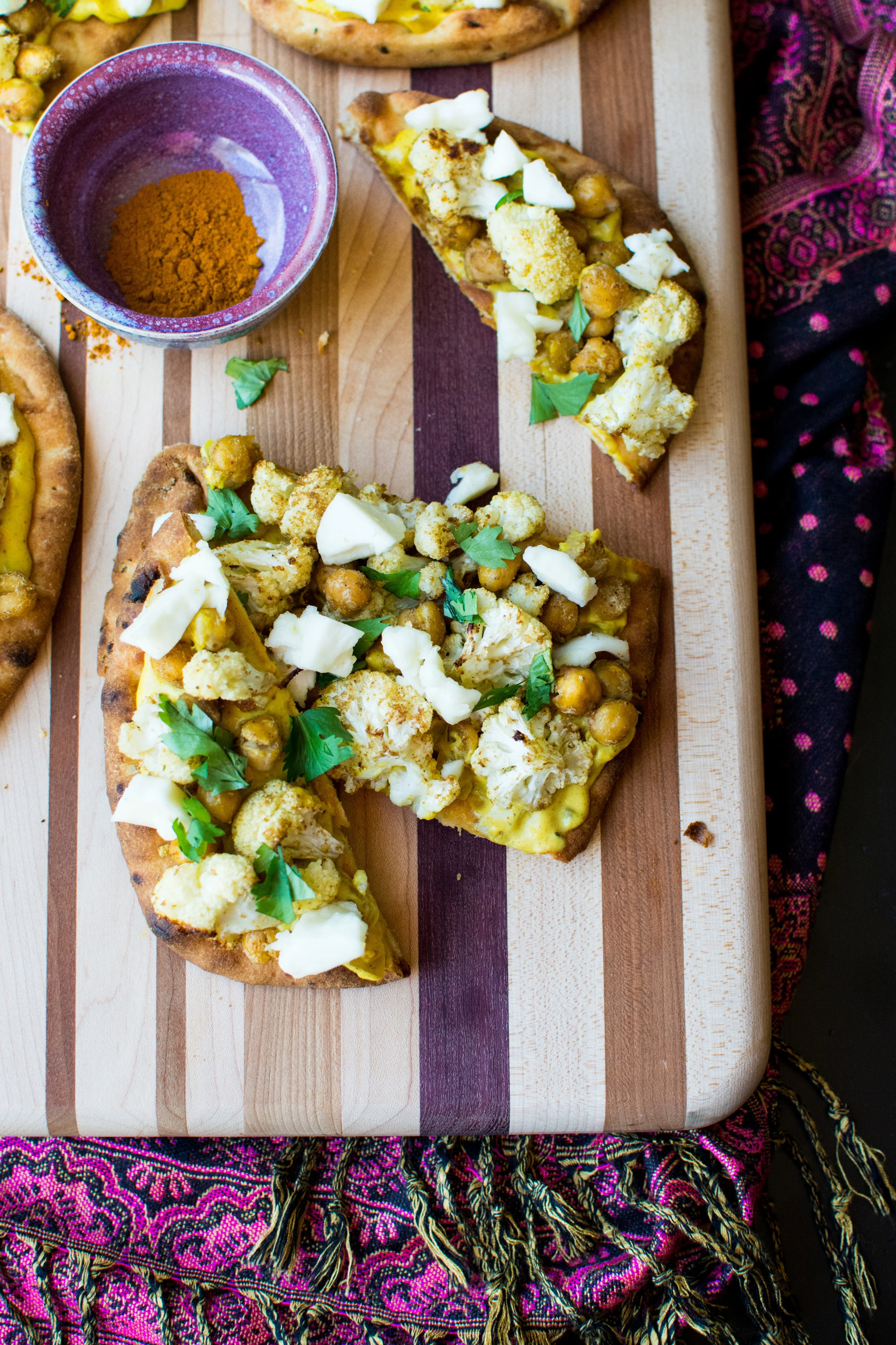 Cauliflower Curry Naan Flatbread
