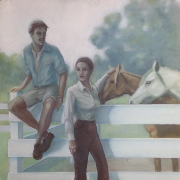 Horses 20"x20" oil on canvas 