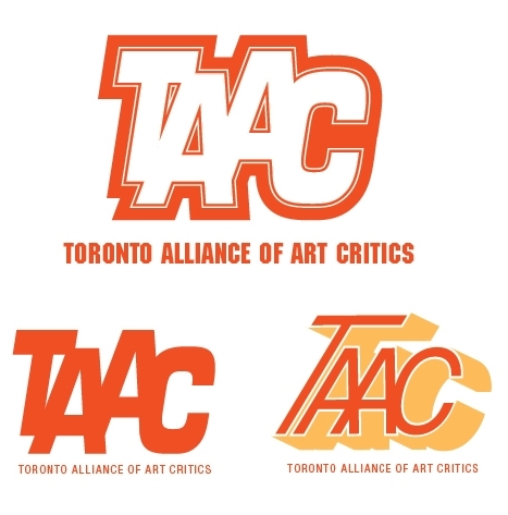   Toronto Alliance of Art Critics logo   Selected logo + simplified version + unused alternate — branding/identity development&nbsp; 