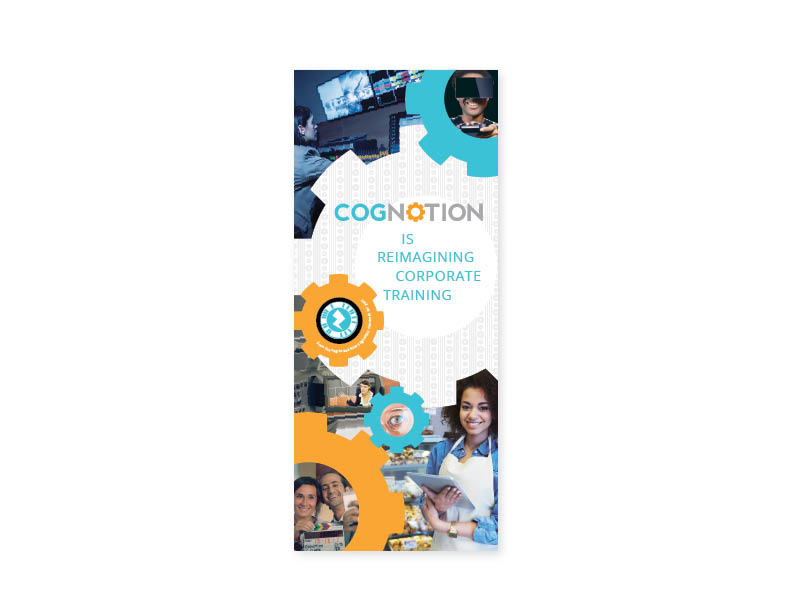   Cognotion Inc. roll-out trade show banner  33.5”x79” vinyl banner — design/layout 