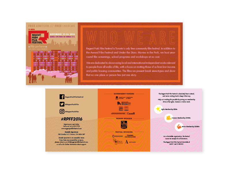 14th Annual Regent Park Film Festival flyer (exterior)