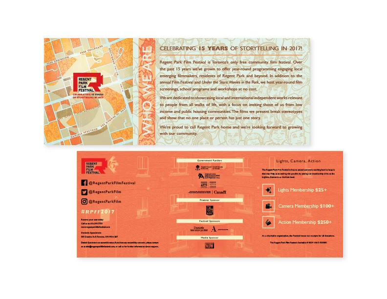15th Annual Regent Park Film Festival flyer (exterior)