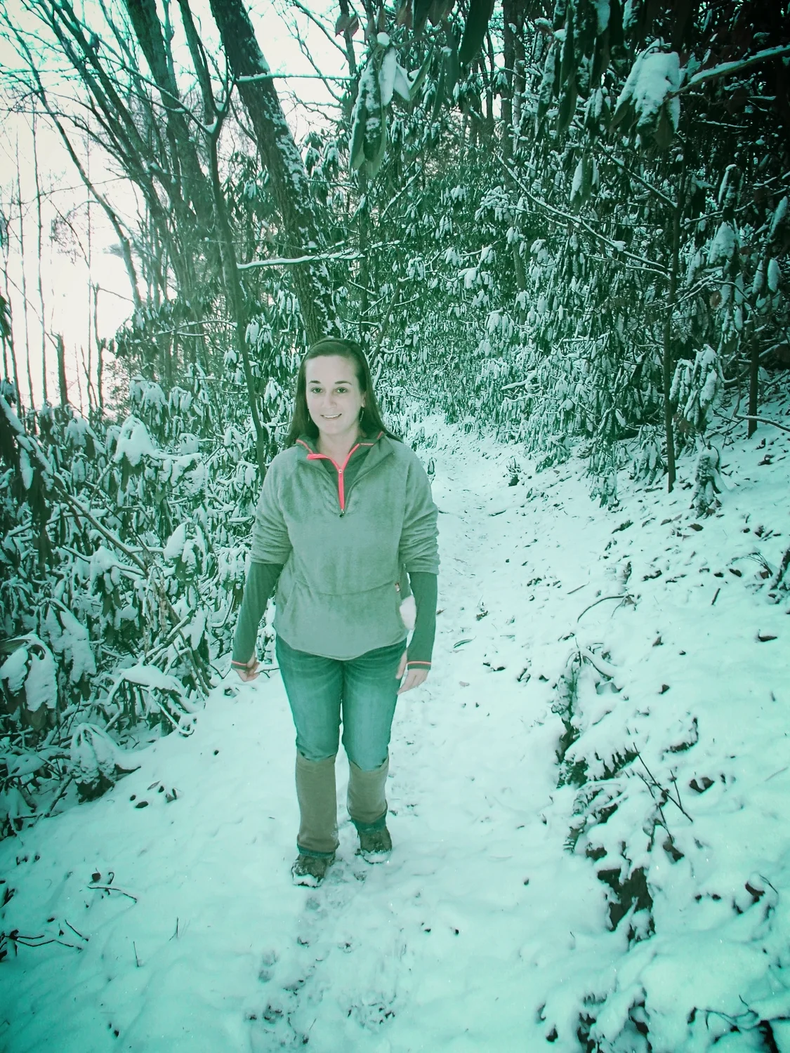 Hiking in winter