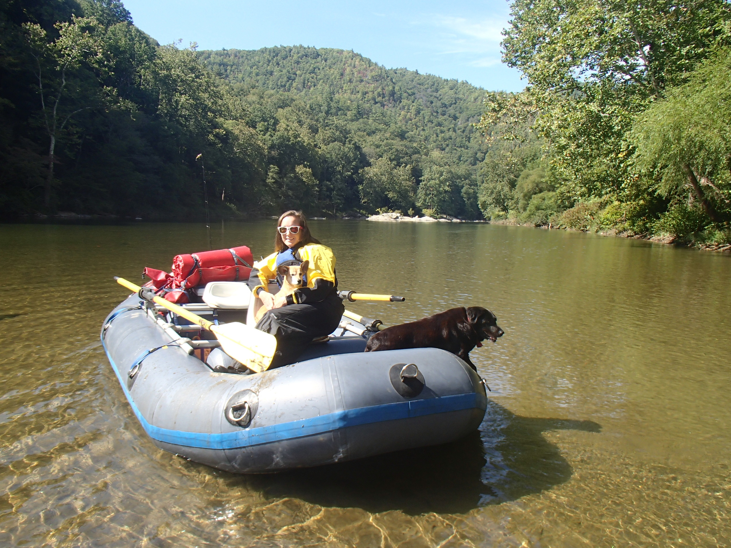 Rafting with our dogs