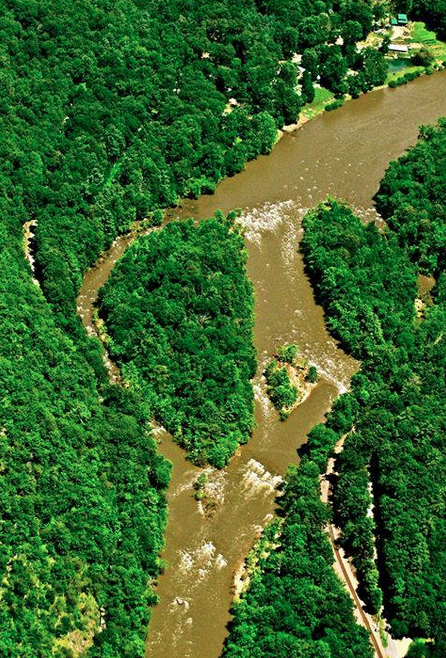 Aerial view of the campground
