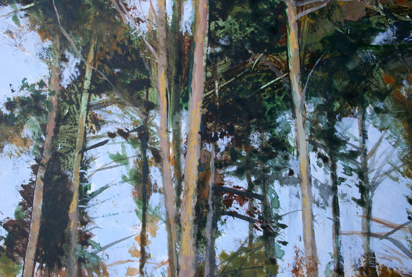 Pine Trees acrylic on board