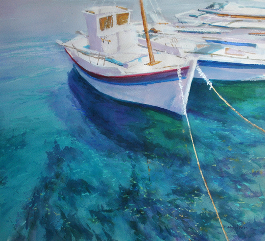  Aegean Sea acrylic on pape