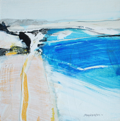 Summer Coastline II acrylic on card