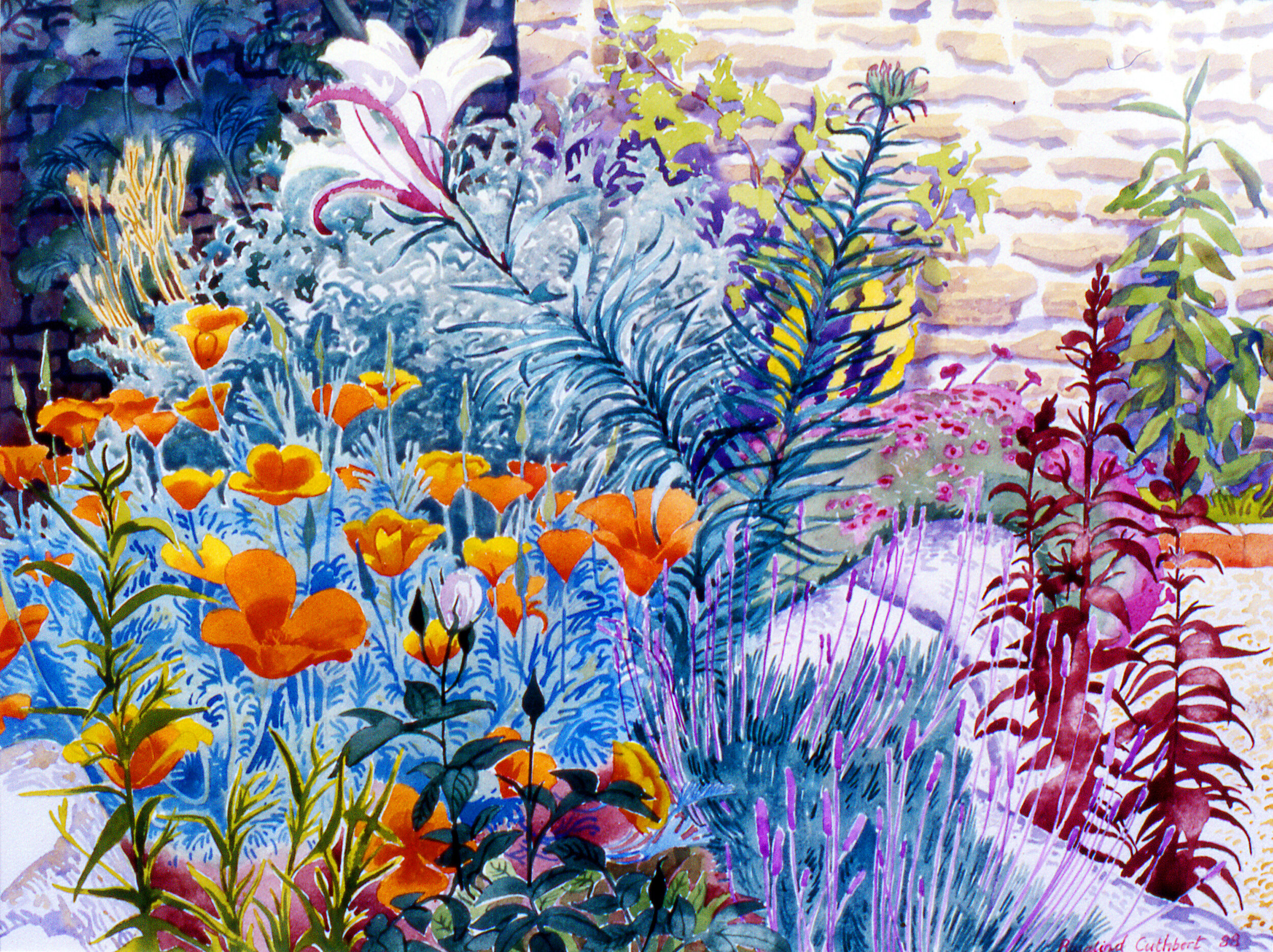 Poppies and Lily 1988.jpg