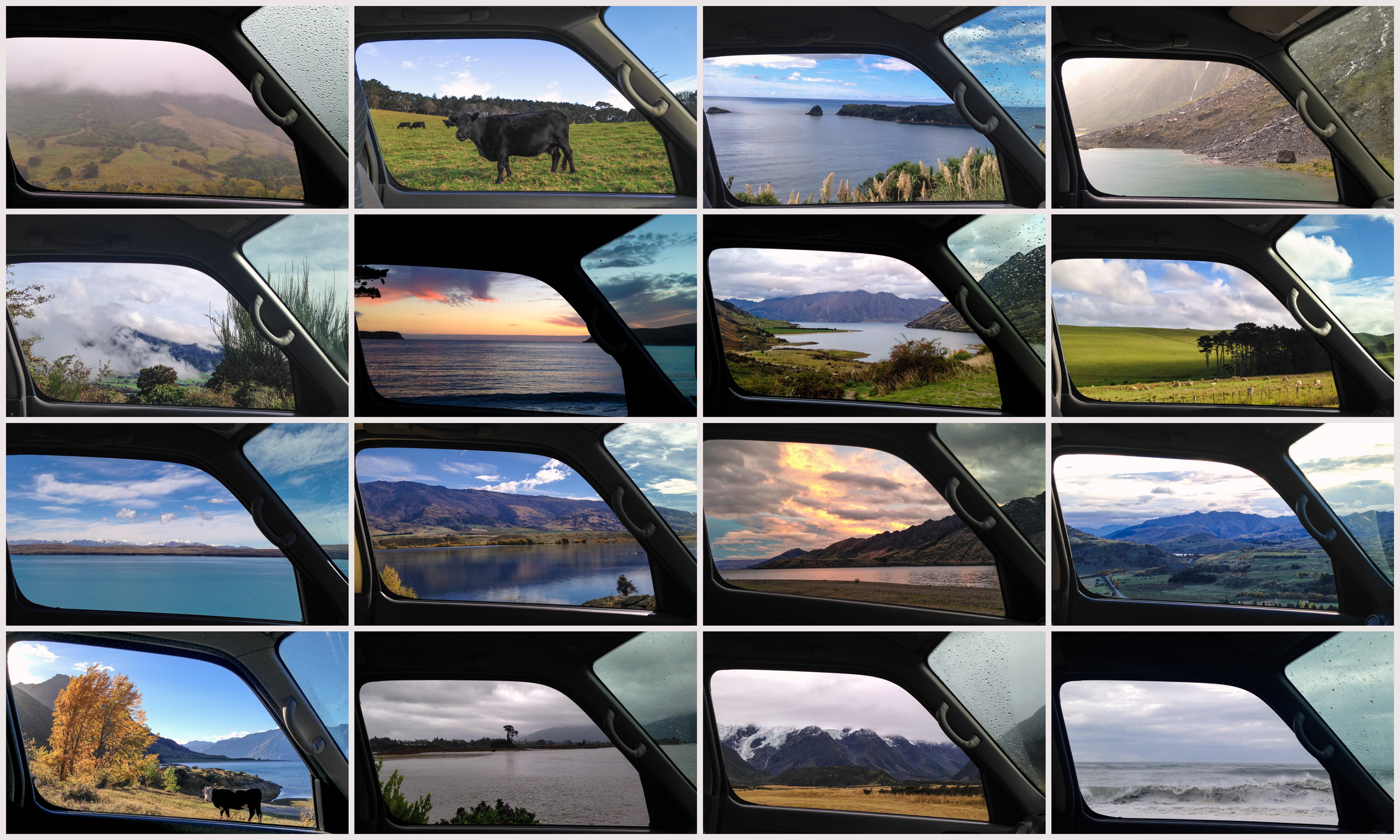 I was lucky to have had my iPhone on me when the van was robbed. I took a photo out of the van window at many of my stops to give the viewer a sense of what it's like to be there. This is a sample of my "vanscape" series that I did on this trip.