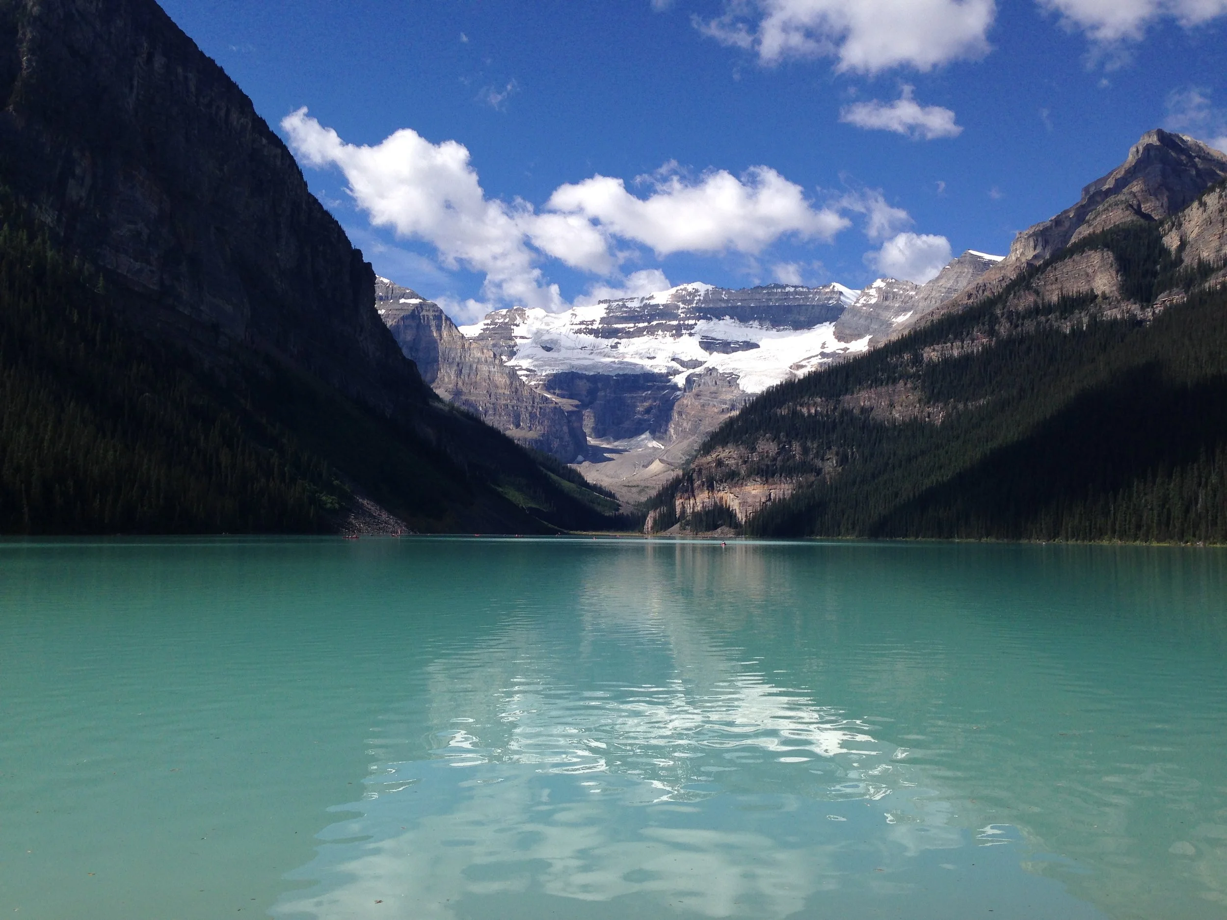 Unedited iPhone 5 photo of Lake Louise in front of the tourists