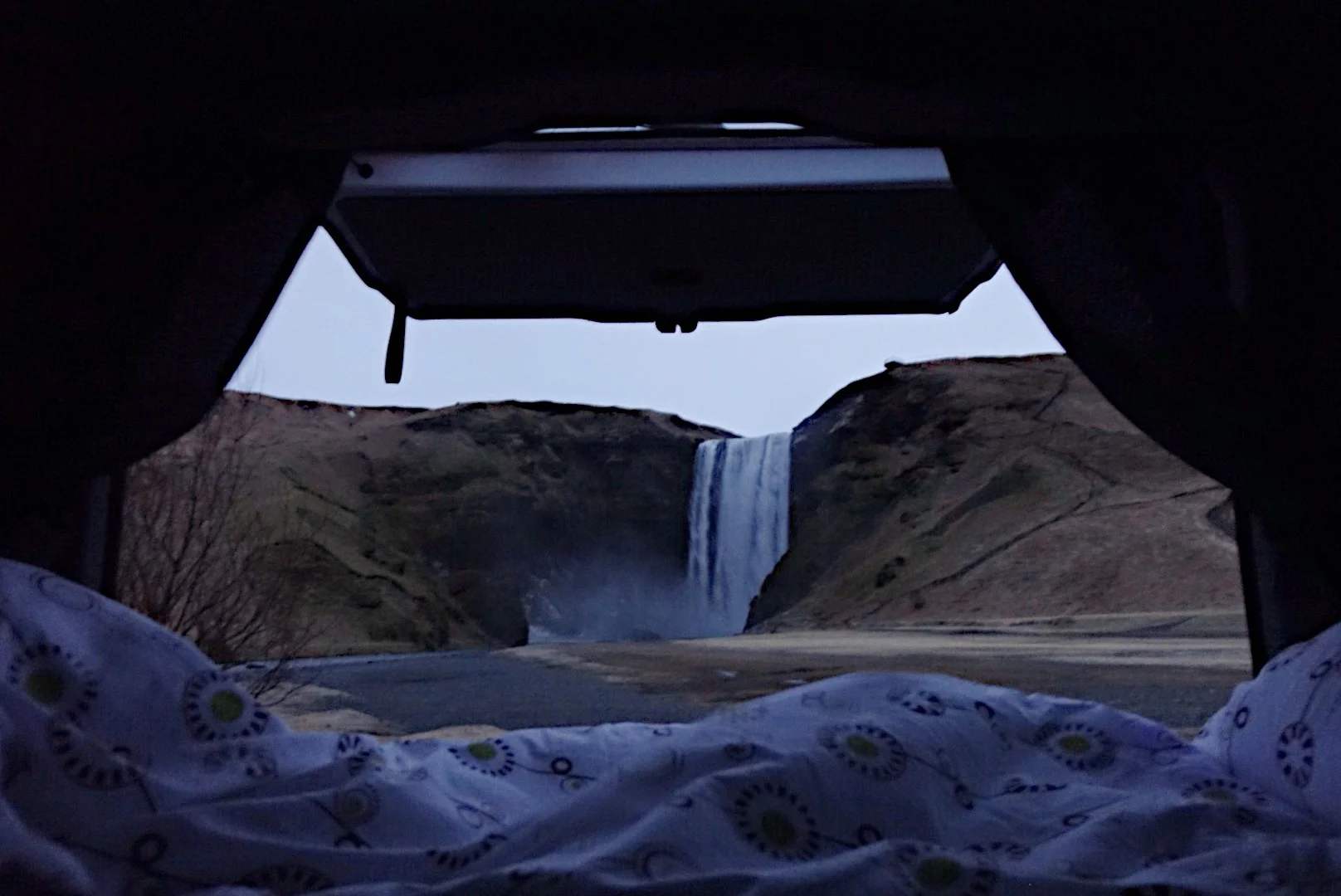 Waking up and having the waterfall all to myself for a few minutes.