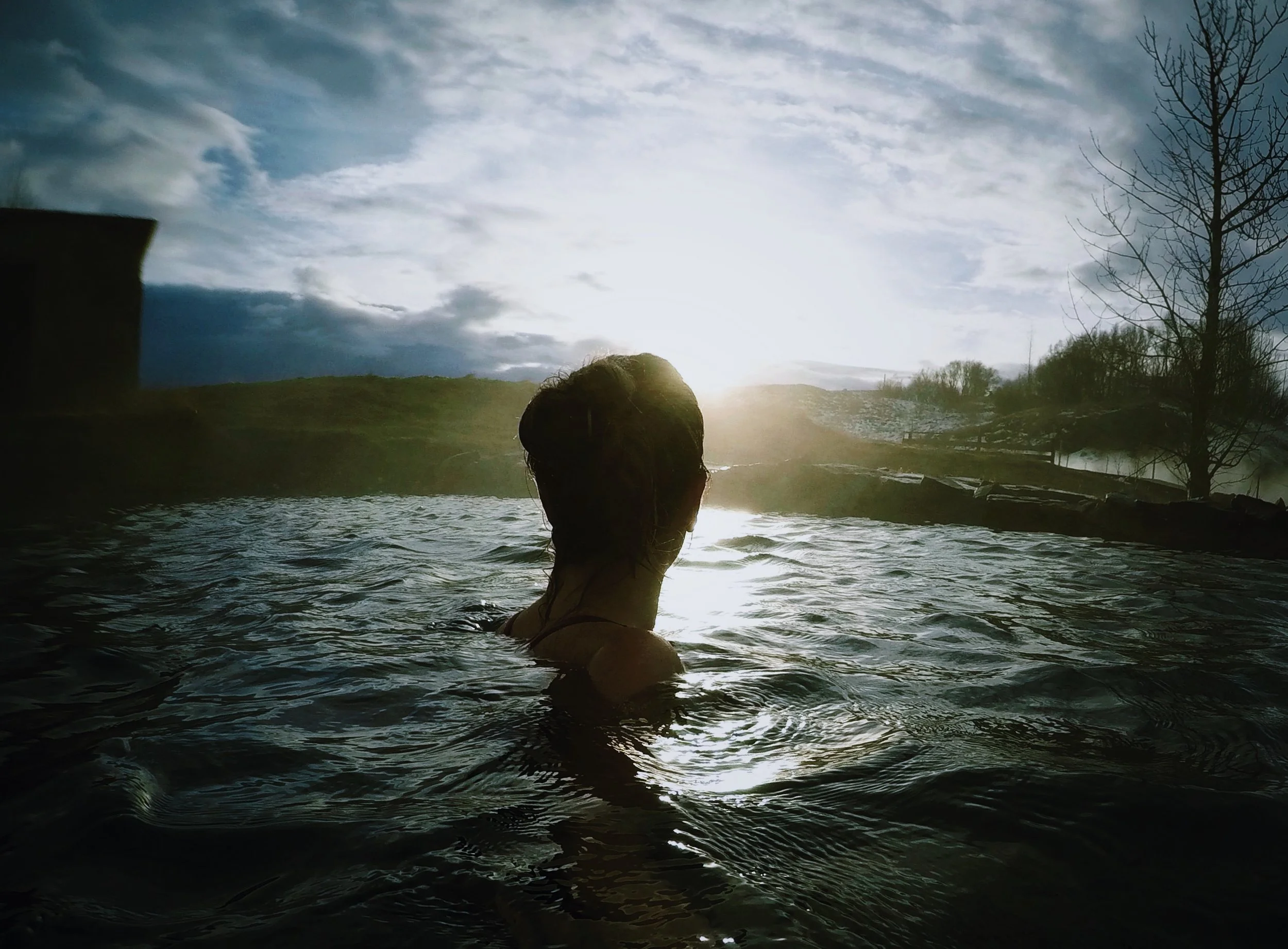 Warm water at the secret lagoon