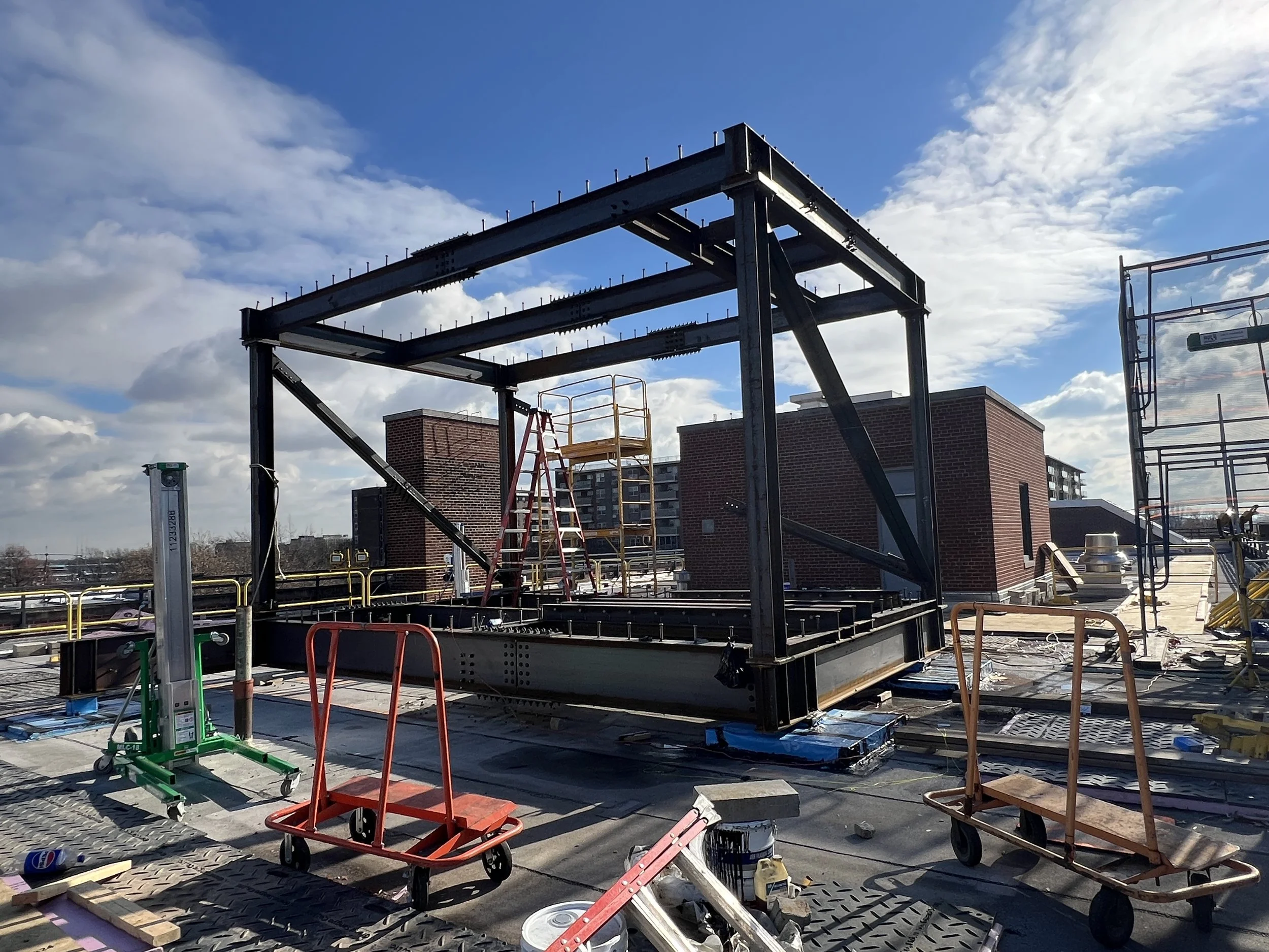  Renovation of an existing 1952 school to provide program accessibility in accordance with SCA Program Accessibility Guidelines. The project includes a new ramp with pile foundations at the main entrance, and a new elevator in the center of the build