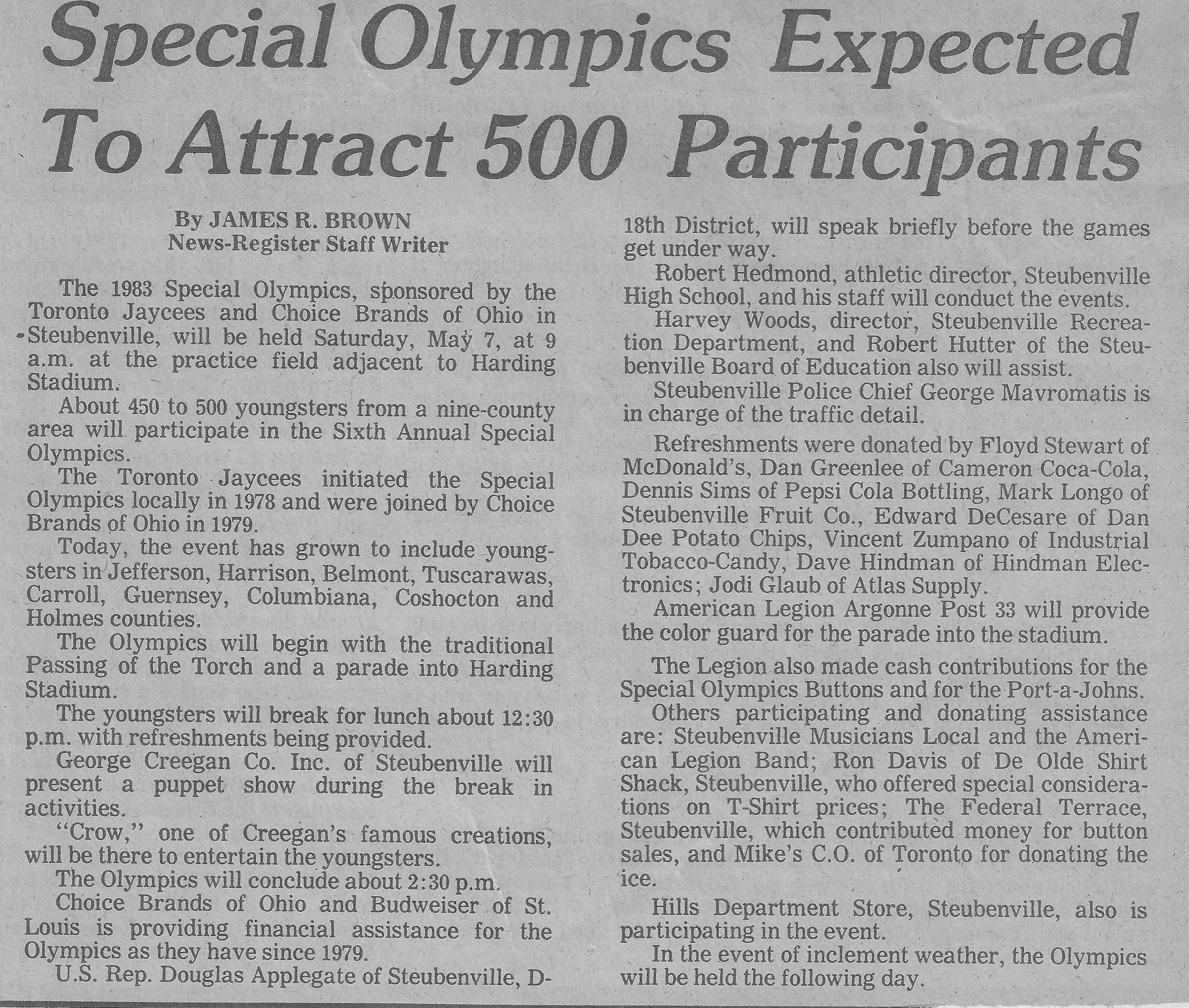 1983 Specail Olympics.jpg