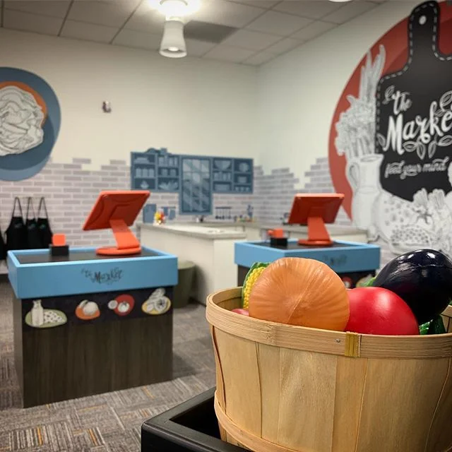 The Market at Douglas County Libraries in Highlands Ranch is ready for tomorrow&rsquo;s Grand Opening party! #tomarkettomarket #bringontheshoppers #timeforplay