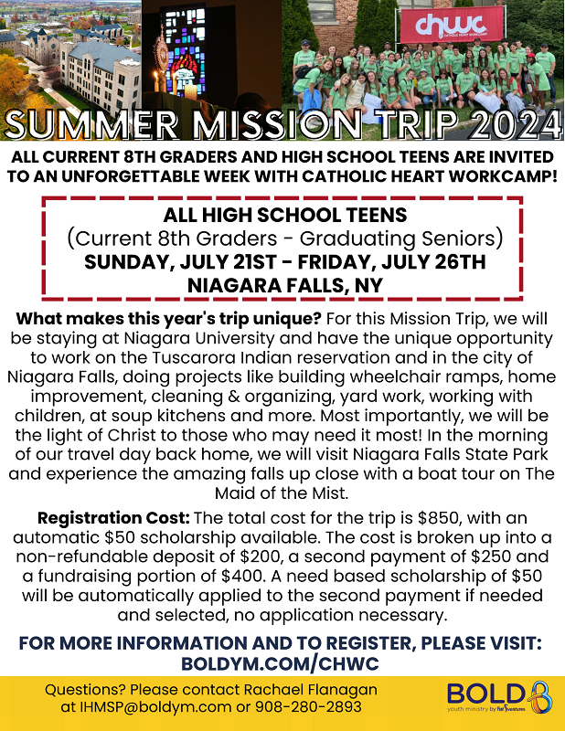 [Youth Ministry] Catholic Heart Work Camp Niagara Falls, NY