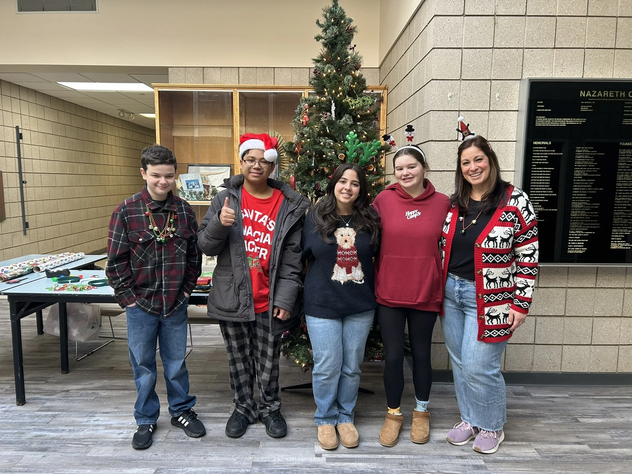 Teens at Gift Wrapping Station.JPEG