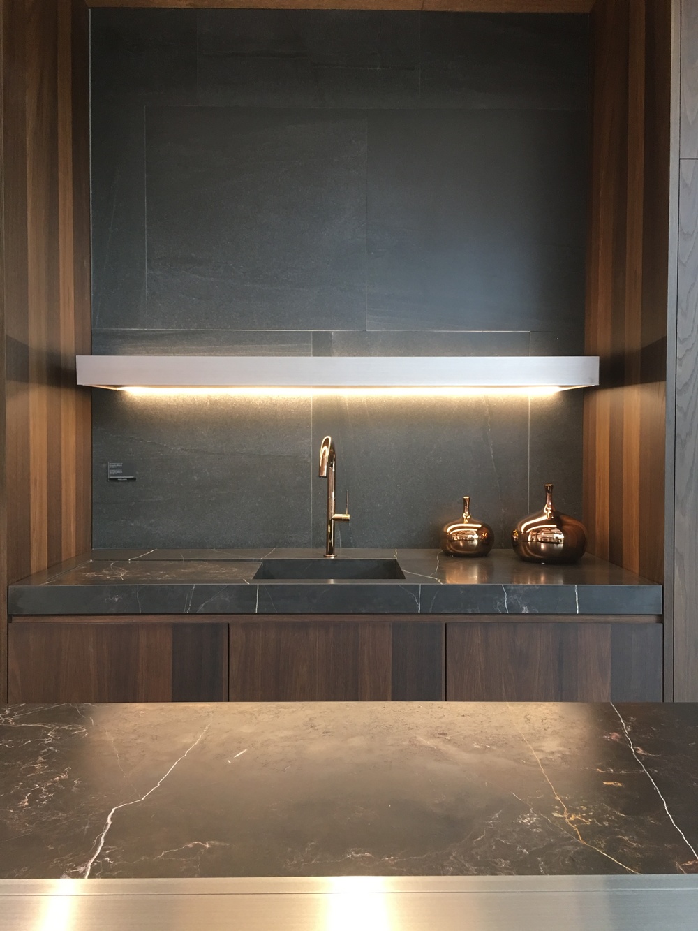 Super slick kitchen. For the copper fans out there
