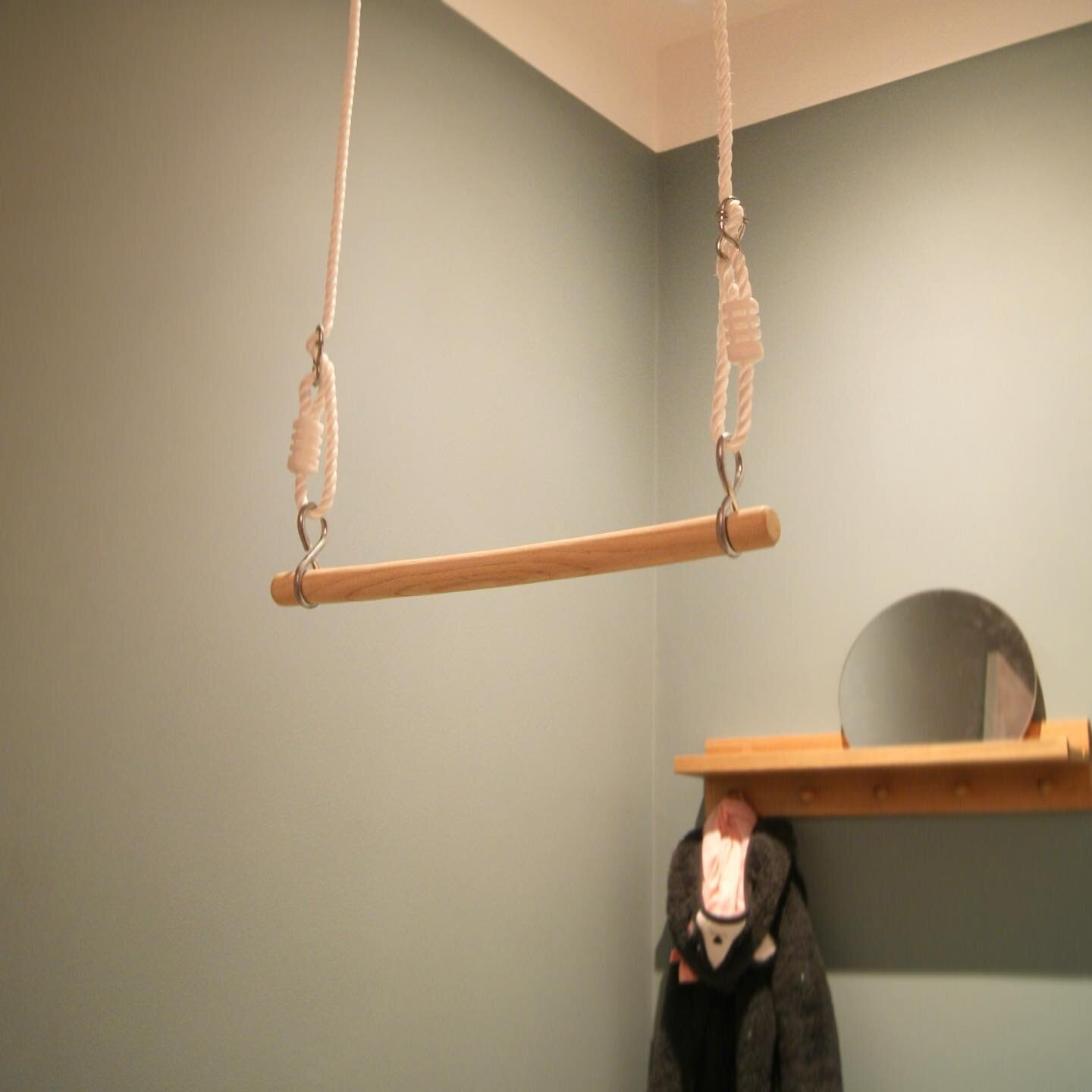 Appreciation post for all those builders and fitters out there who put up with our notions!💡 For example, we had this trapeze swing installed in this little gymnast&rsquo;s room, which needed to be considered from the beginning of the project, so th