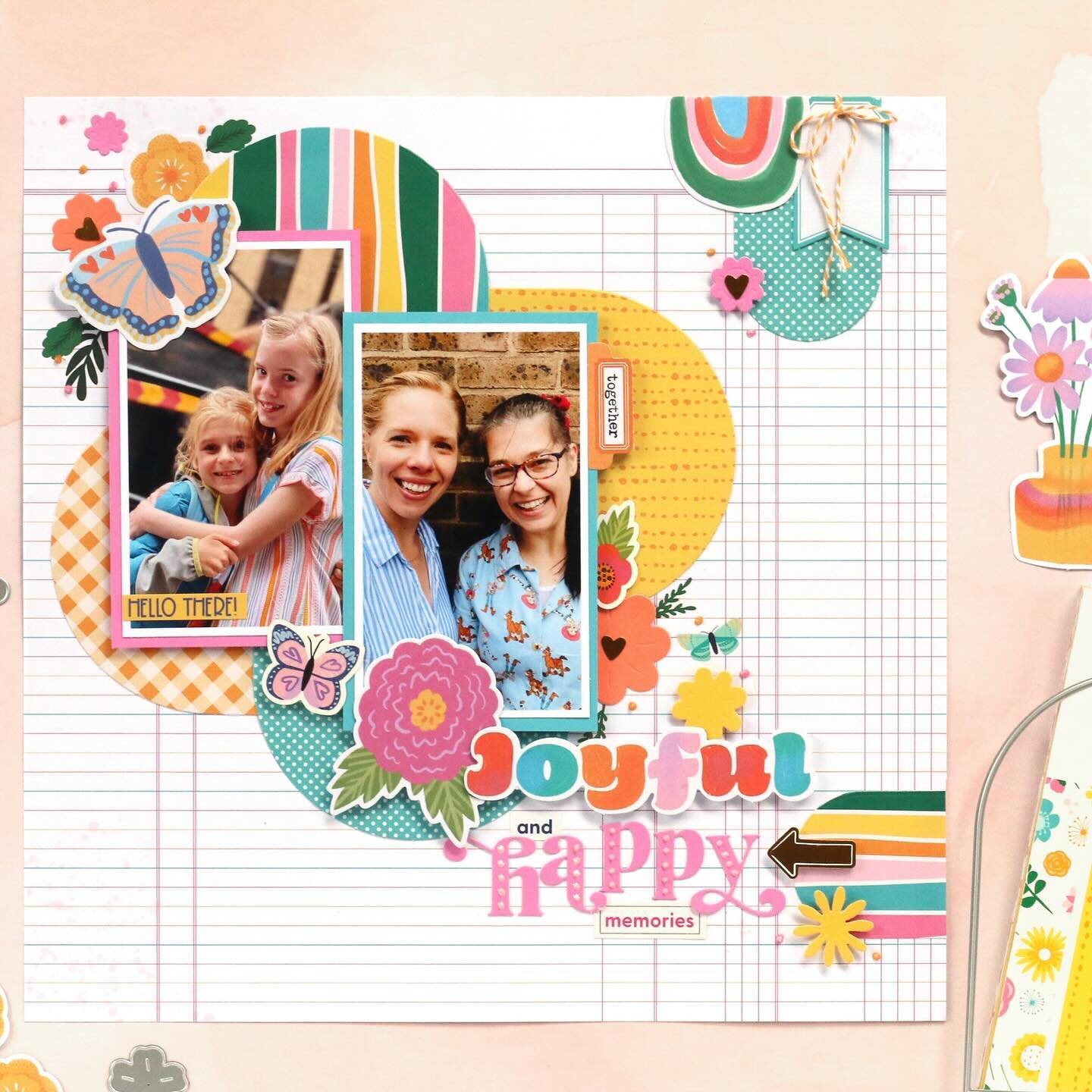 My @scrapbookcom SBC Fest class is a wrap! We spent an hour together taking about titles and creating a page composition that gives your title a space to ✨shine!✨
.
Swipe through to see the details of this page that documents a fun, summer memory wit