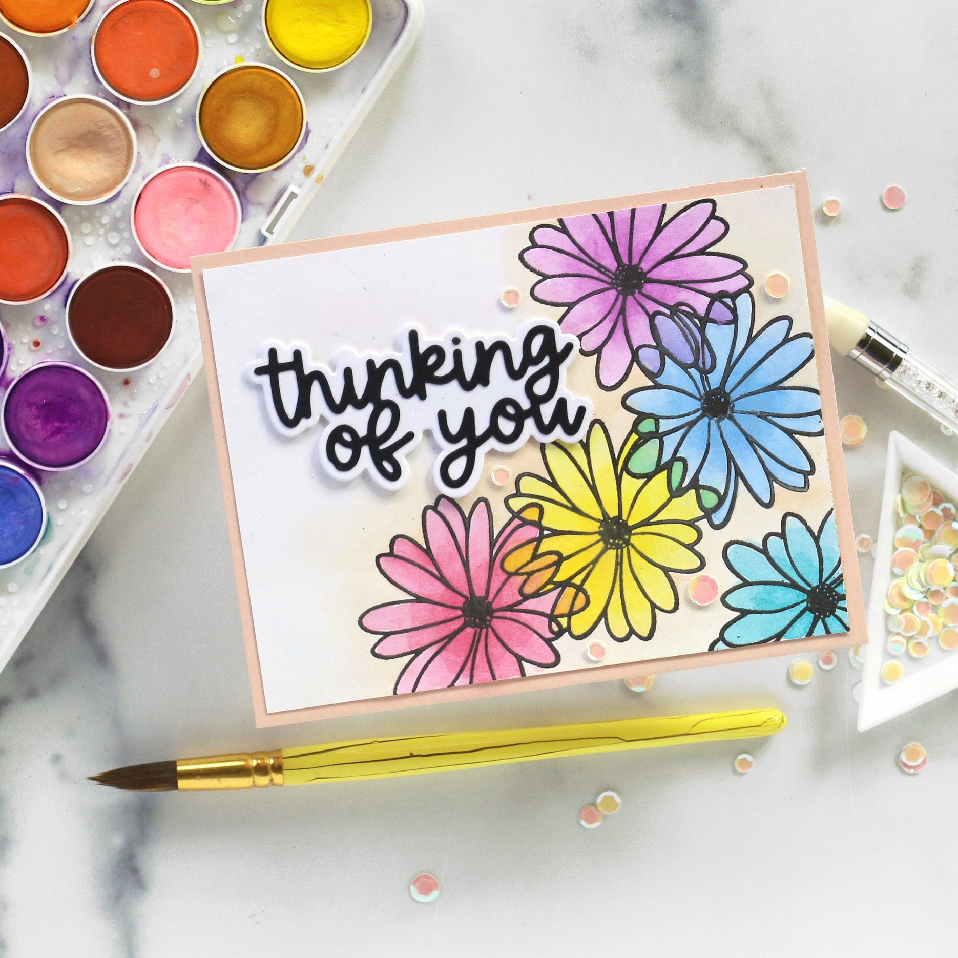 Let&rsquo;s get artsy tomorrow, Friday, May 10th at 12:30 pm Eastern during my YouTubr Live!
.
I&rsquo;m using a new stamp from @ginakdesigns and @lisahetrickindigojadeart to share a fun watercoloring technique that anyone can do with any watercolors