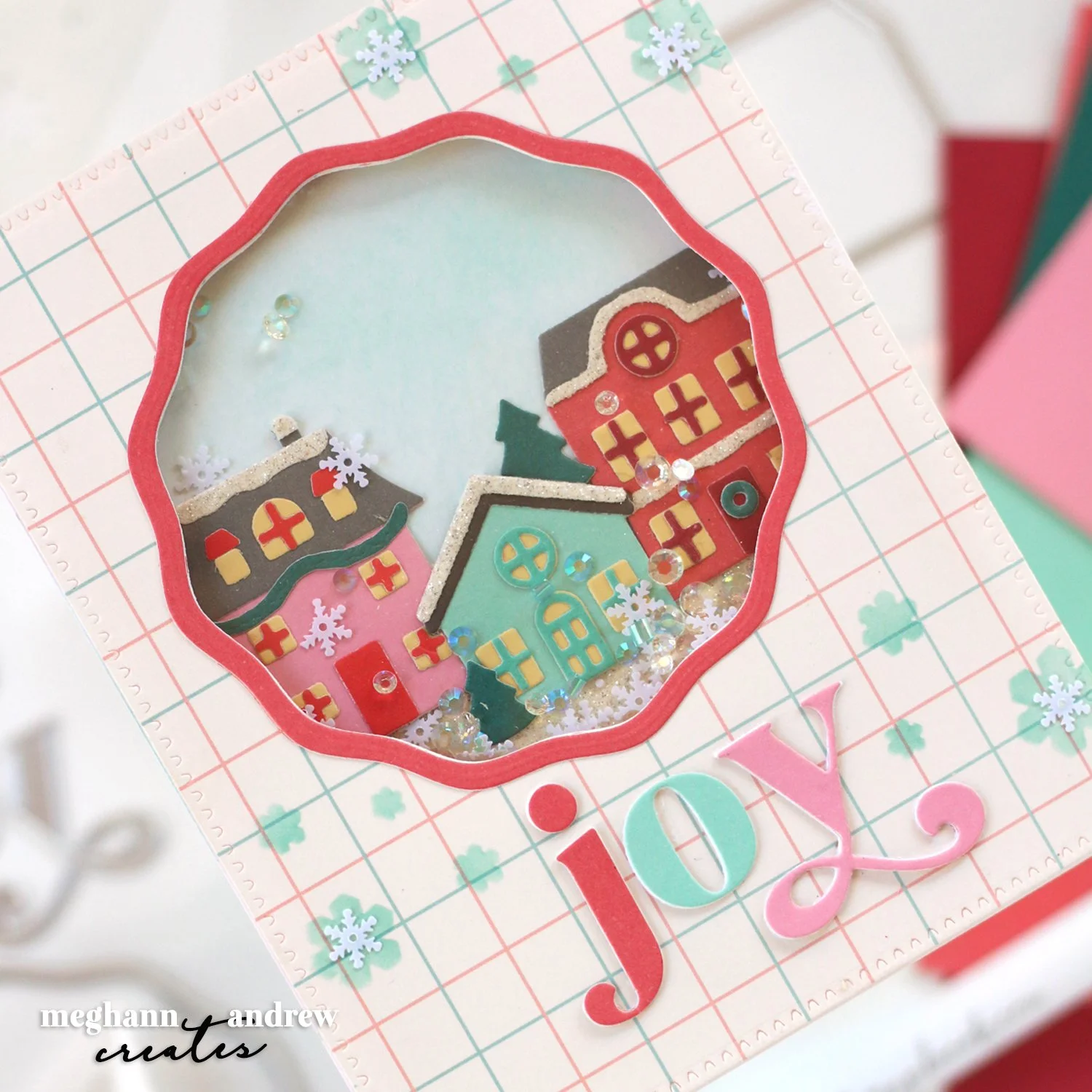 Winter Village Holiday Shaker Card How-To with Scrapbook.com