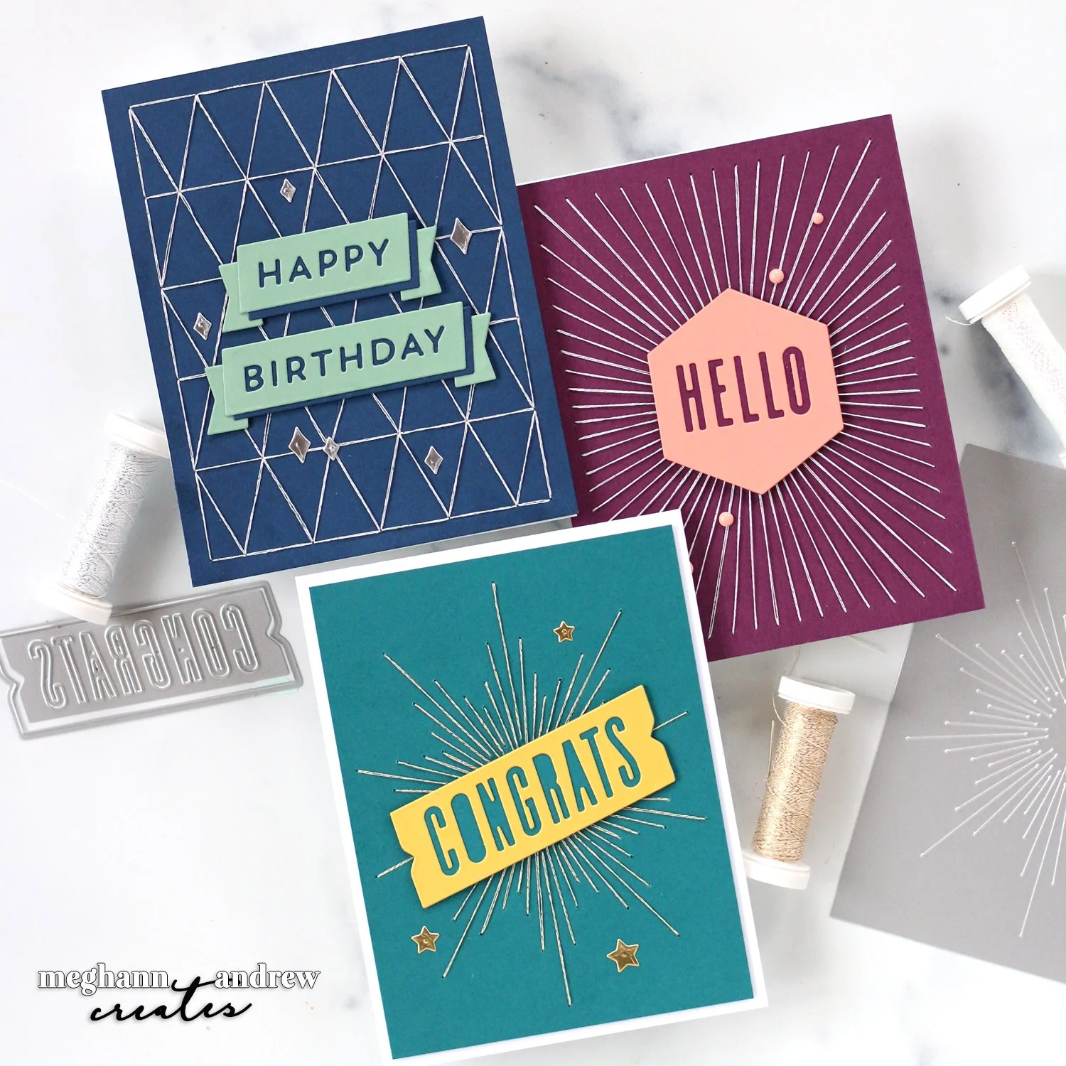 Concord &amp; 9th's NEW Piercing Dies: See This Stunning Card Trio!