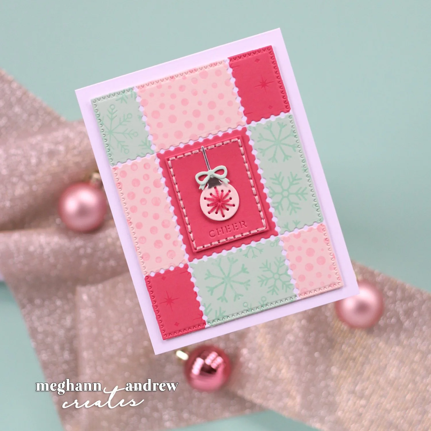 Spellbinders Stitchmas Day Four: A Patterned, Quilted Card