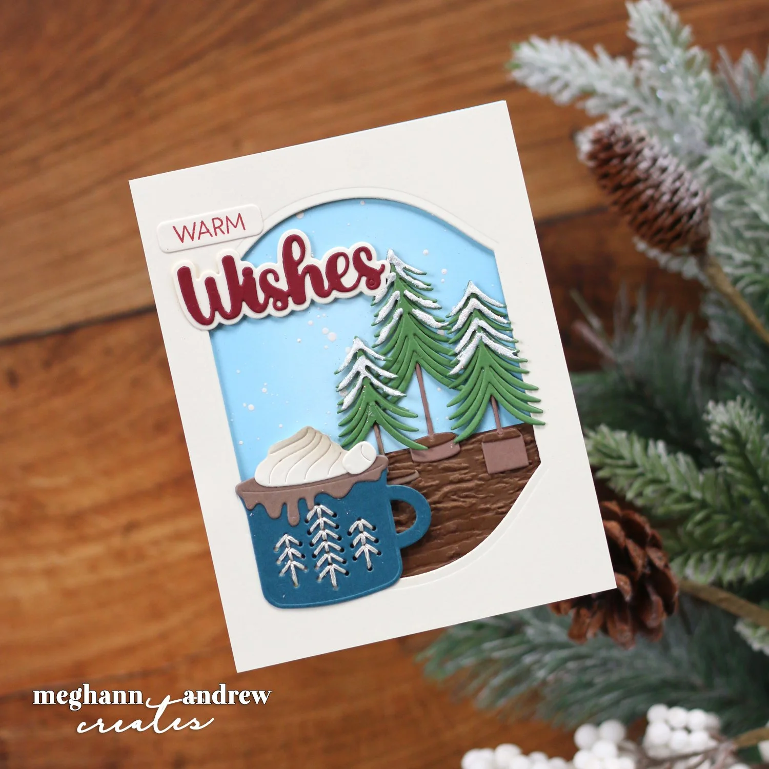 Spellbinders Stitchmas Day Five: A Rustic Winter Treat