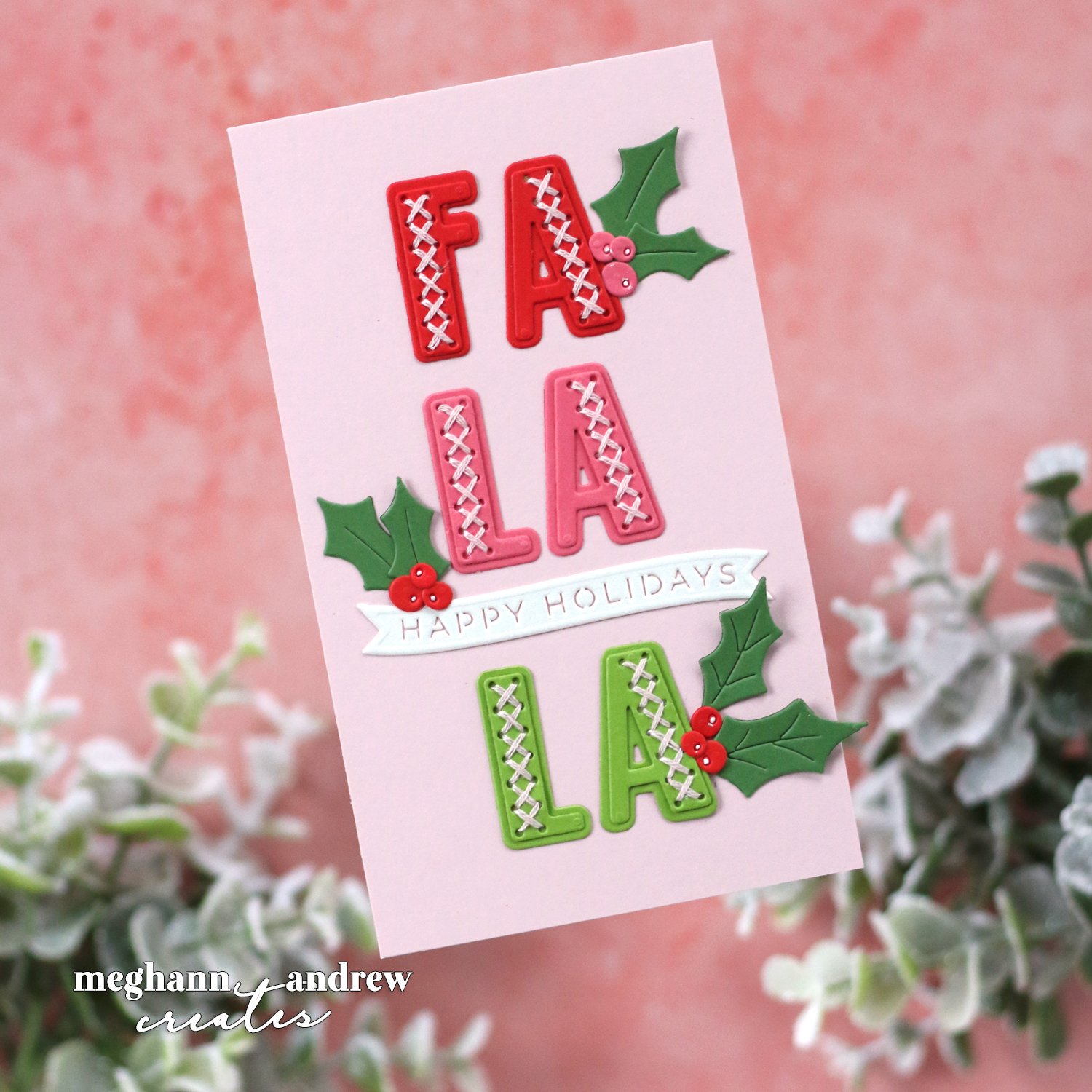 Spellbinders Stitchmas Day Seven: A Colorful, Bold Fa La La!