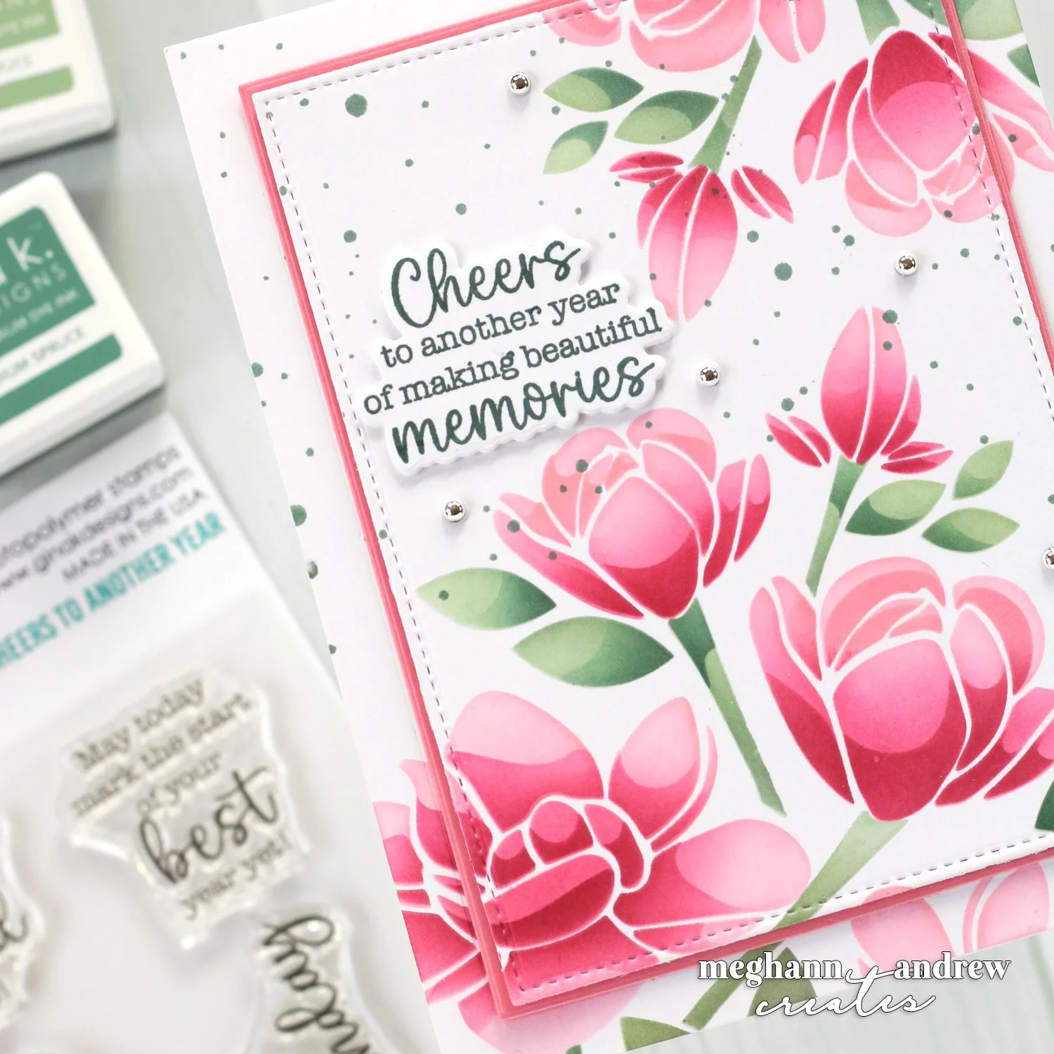 Layered Magnolia Card Featuring Gina K. Designs