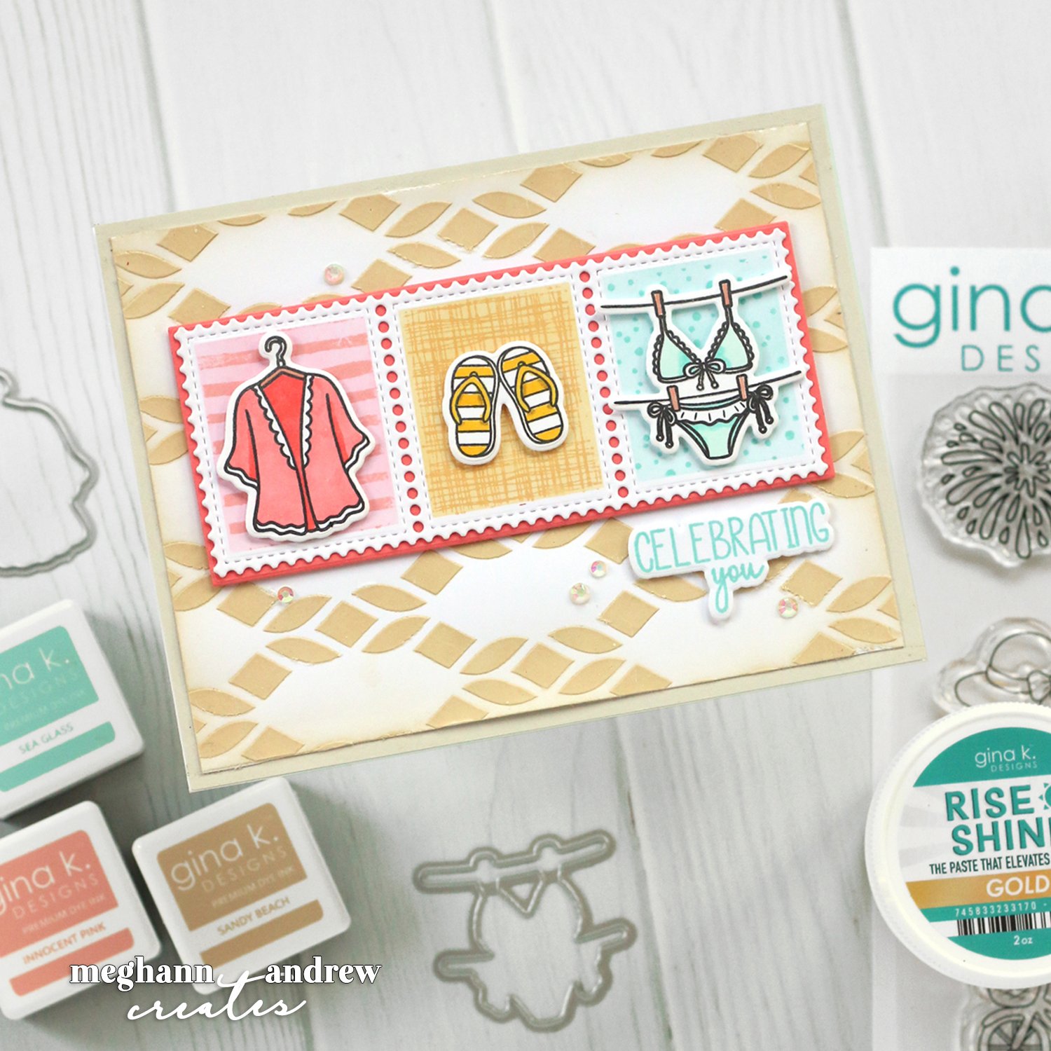 Create a Beachy Card with Gina K. Designs!