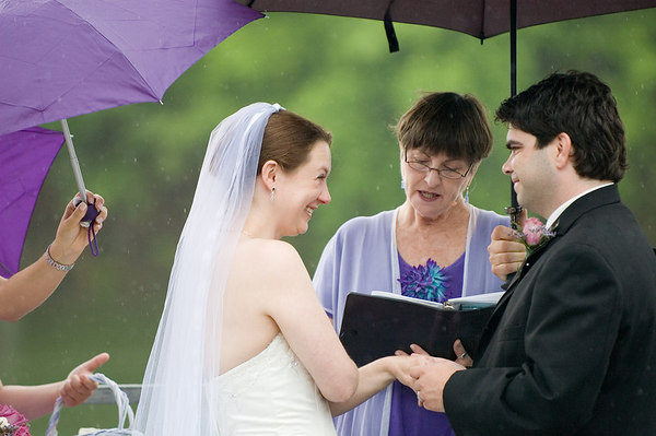 Johnson Lake Wedding with Umbrellas!