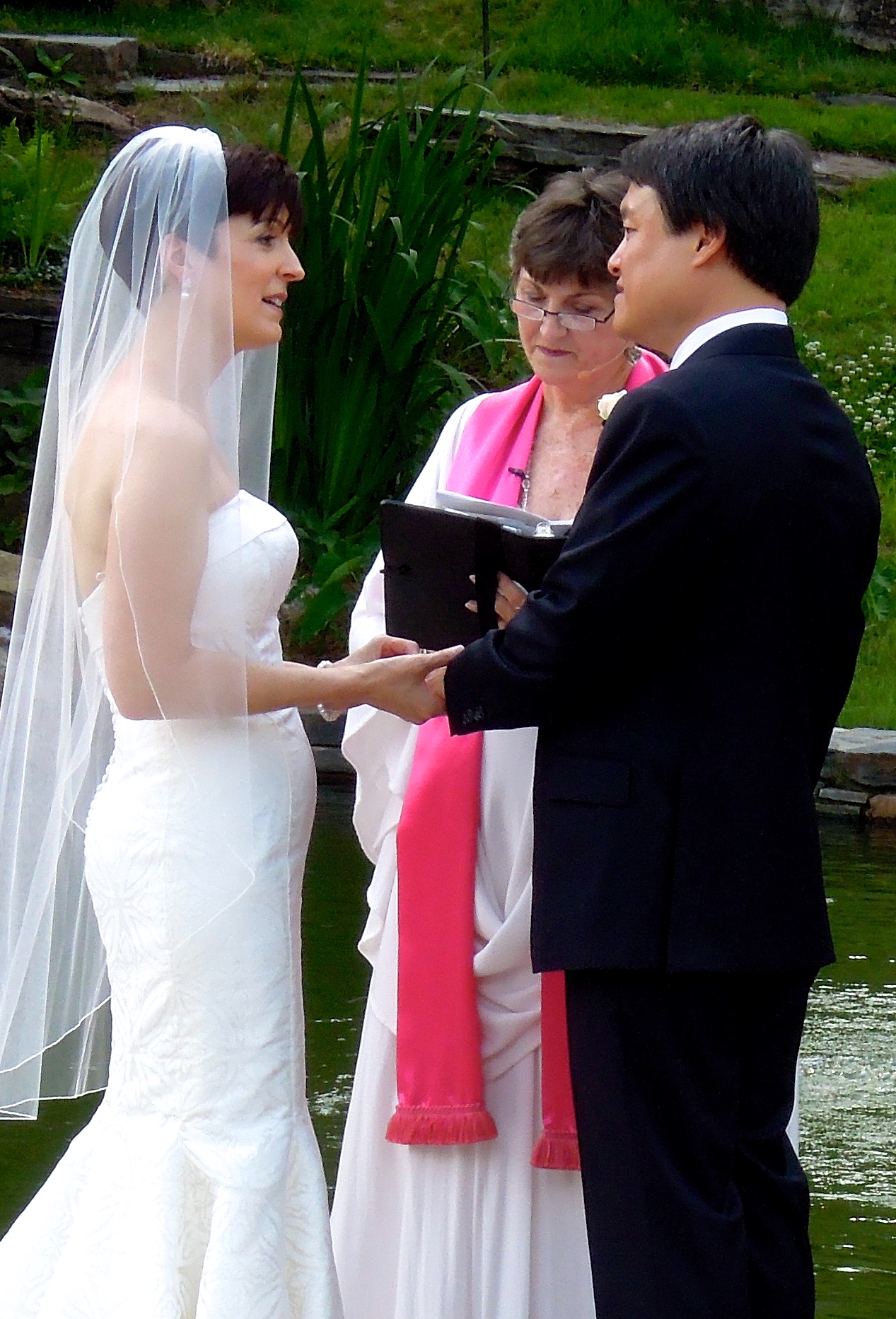 Duke Gardens Fishpool Wedding, Durham NC