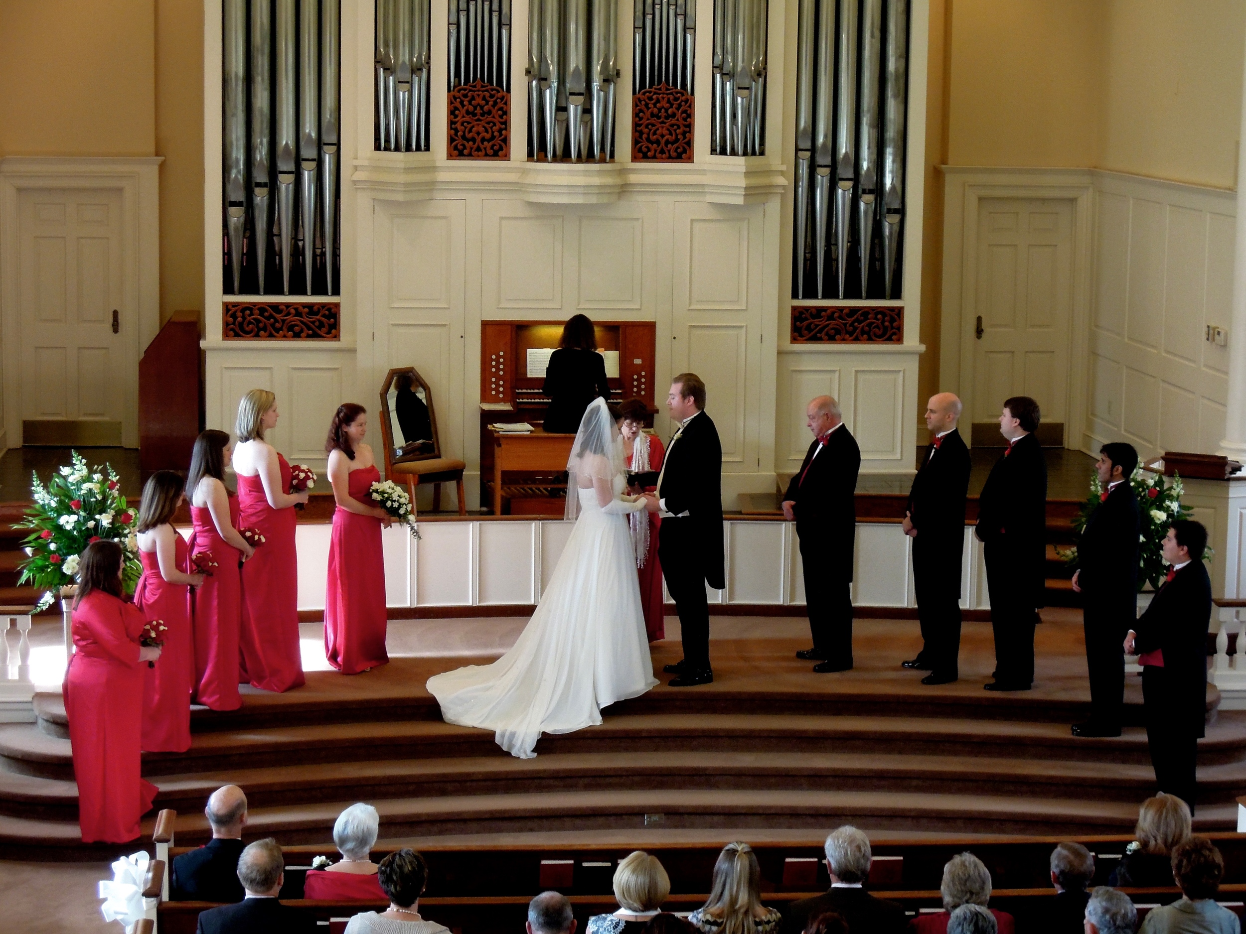   Wedding in the beautiful Jones Chapel on the campus of Meredith College in Raleigh NC 