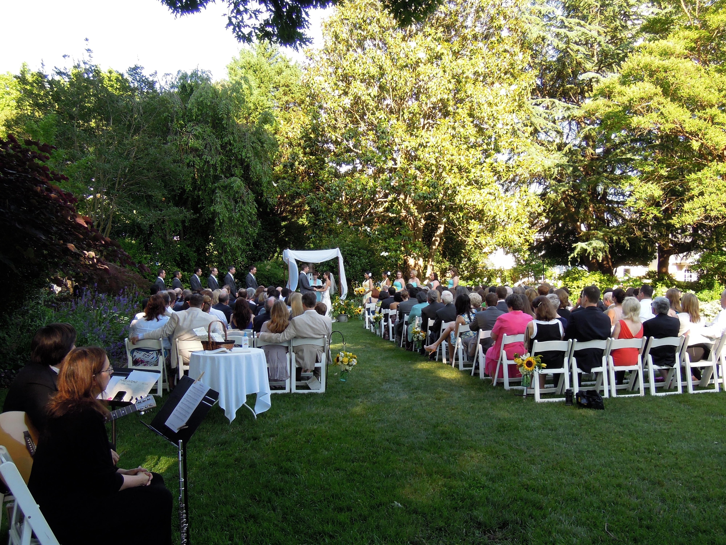   A Jewish-Christian wedding ceremony at Fearrington Country Inn in Pittsboro  