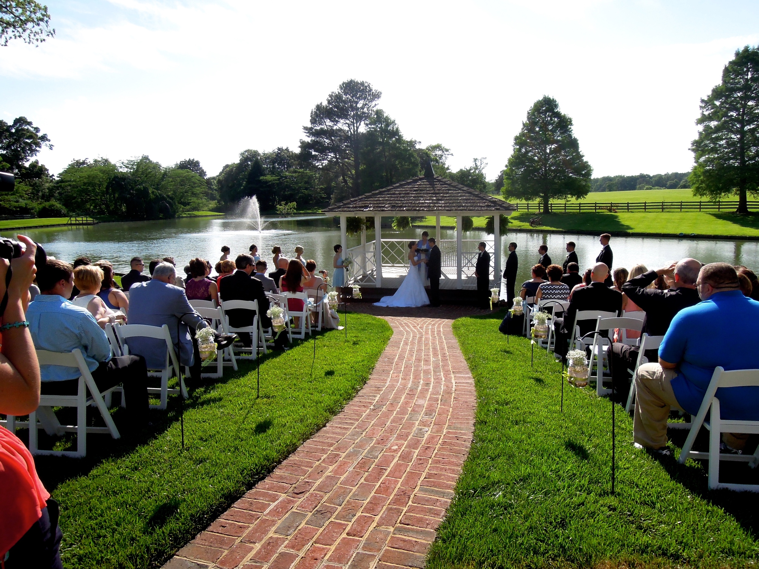  Wedding ceremony at Rose Hill Plantation in Nashville NC 