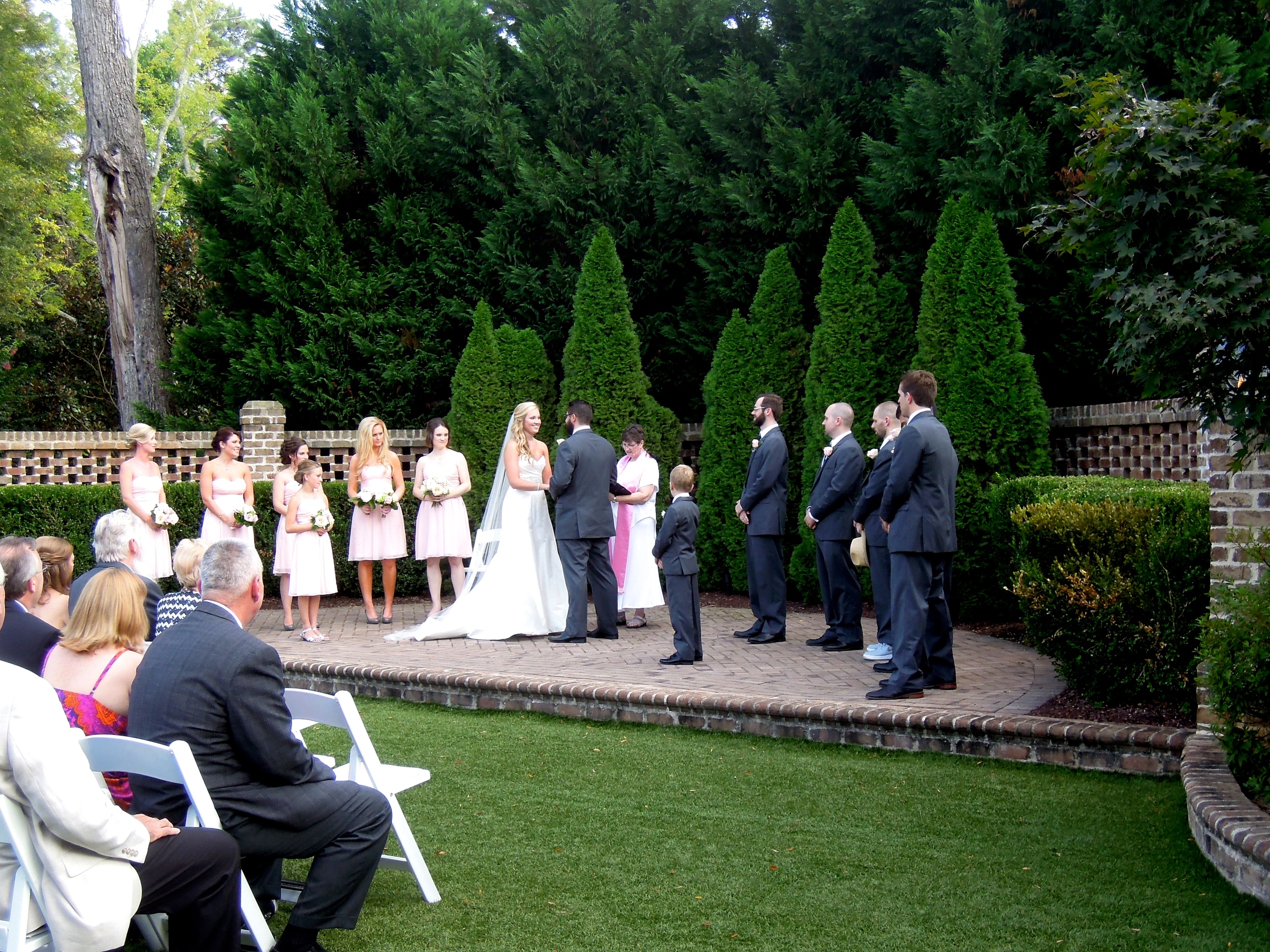  A great wedding at the Walled Garden at The Sutherland Historic Estate in Wake Forest NC 