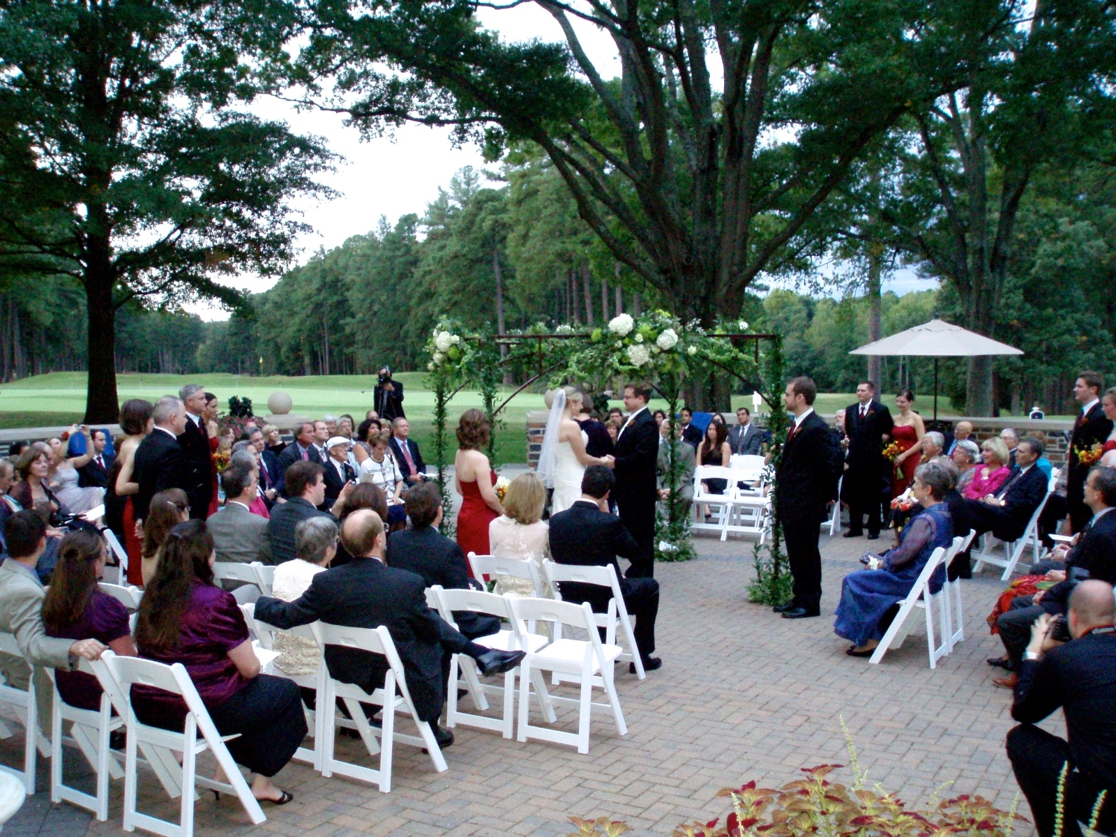  Interfaith wedding ceremony in-the-round at Washington-Duke Inn 