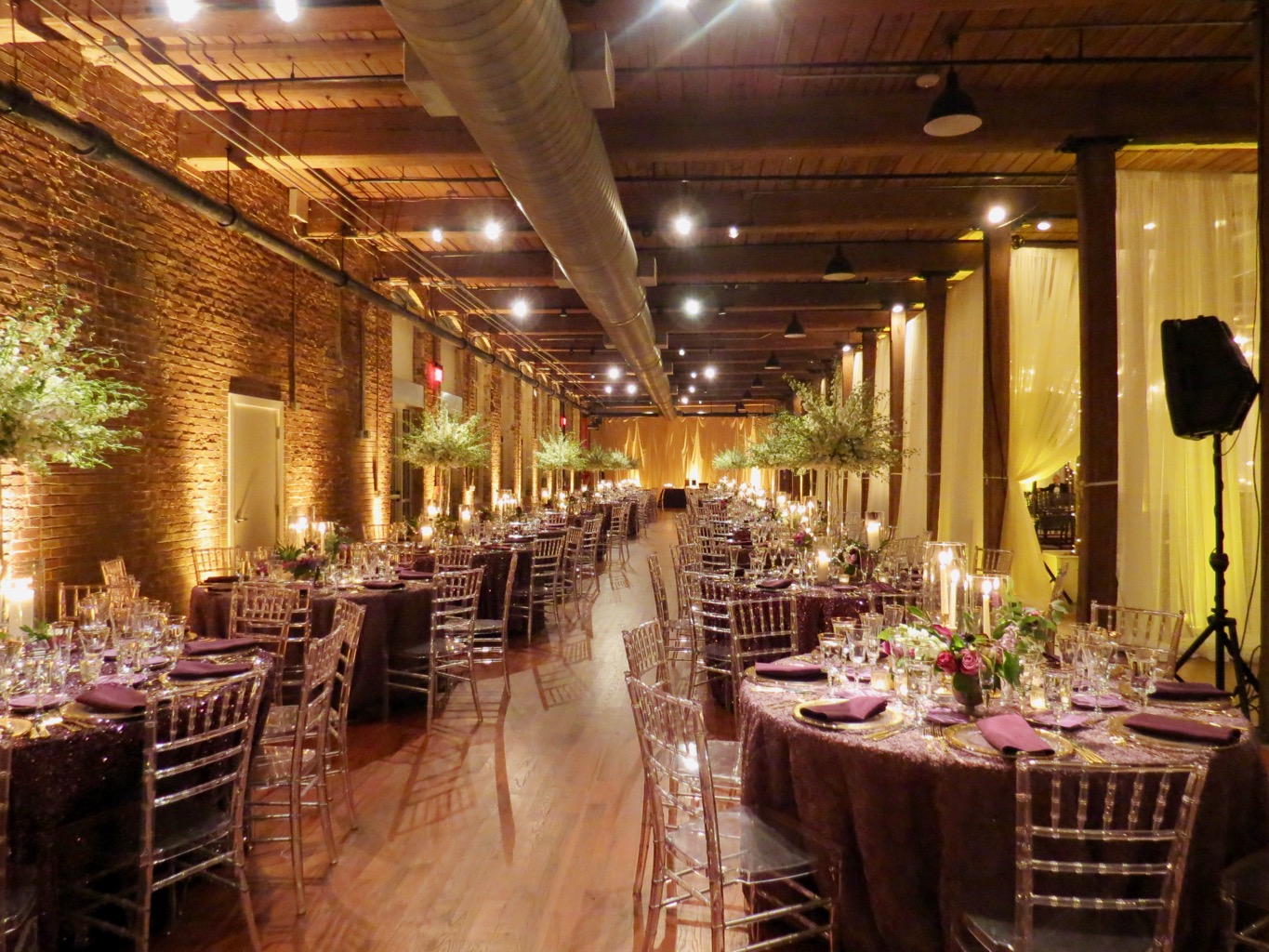 The Cloth Mill on the Eno all decked out for New Year's Eve wedding! 